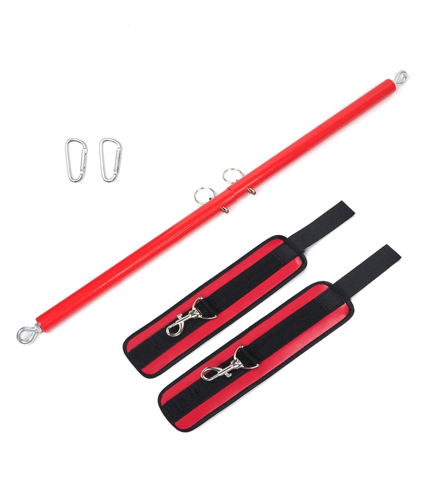 Buy Pilates Expandable Workout Spreader Bar - 2 Rings & Wrist Wraps for Leg & Glute Fitness - International Shipping Available - Buy Online on GoSupps.com