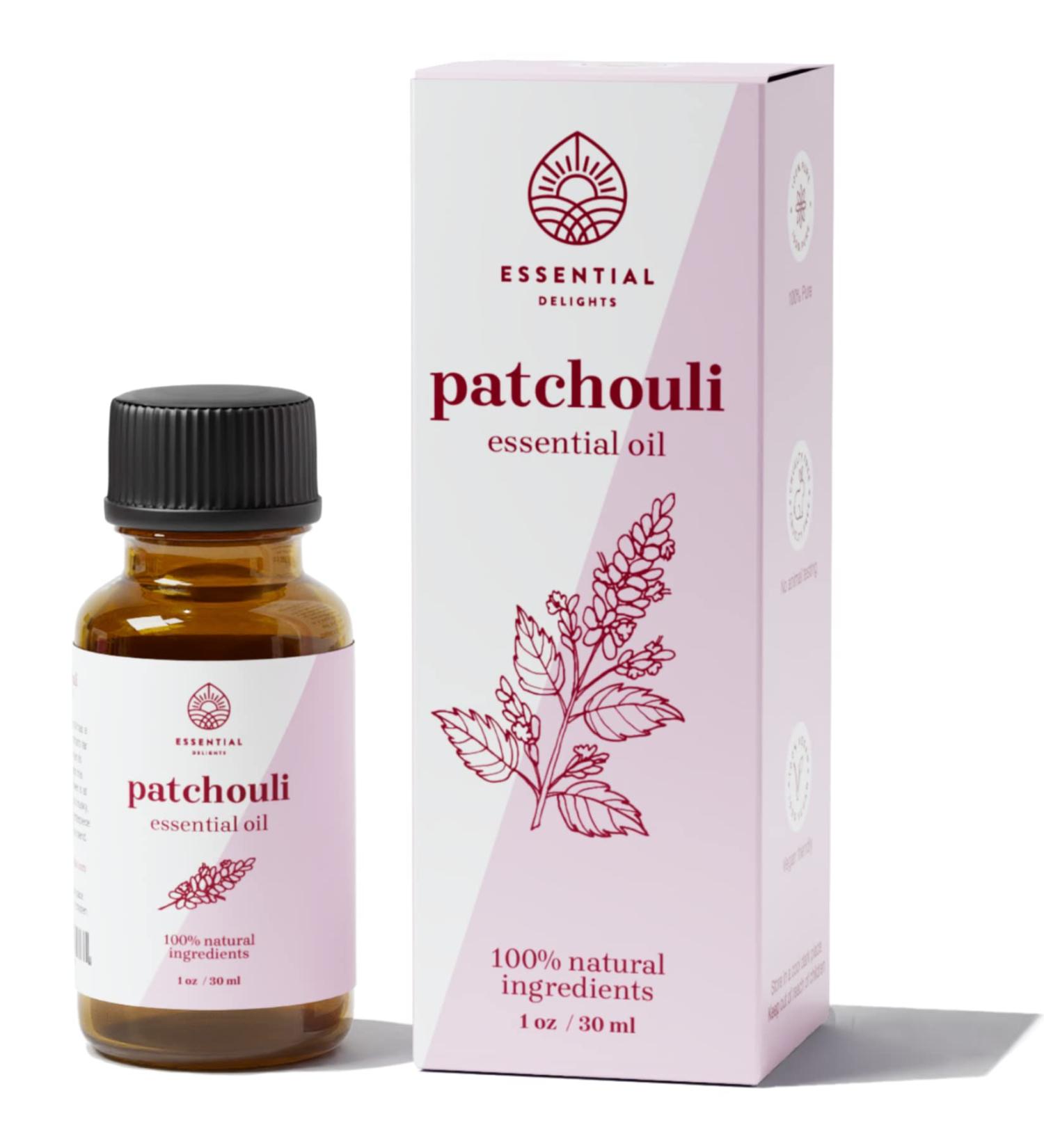 Patchouli Essential Oil - 100% Pure & Certified | Essential Delights (1 oz) - Buy Now for Aromatherapy & Wellness - Buy Online on GoSupps.com