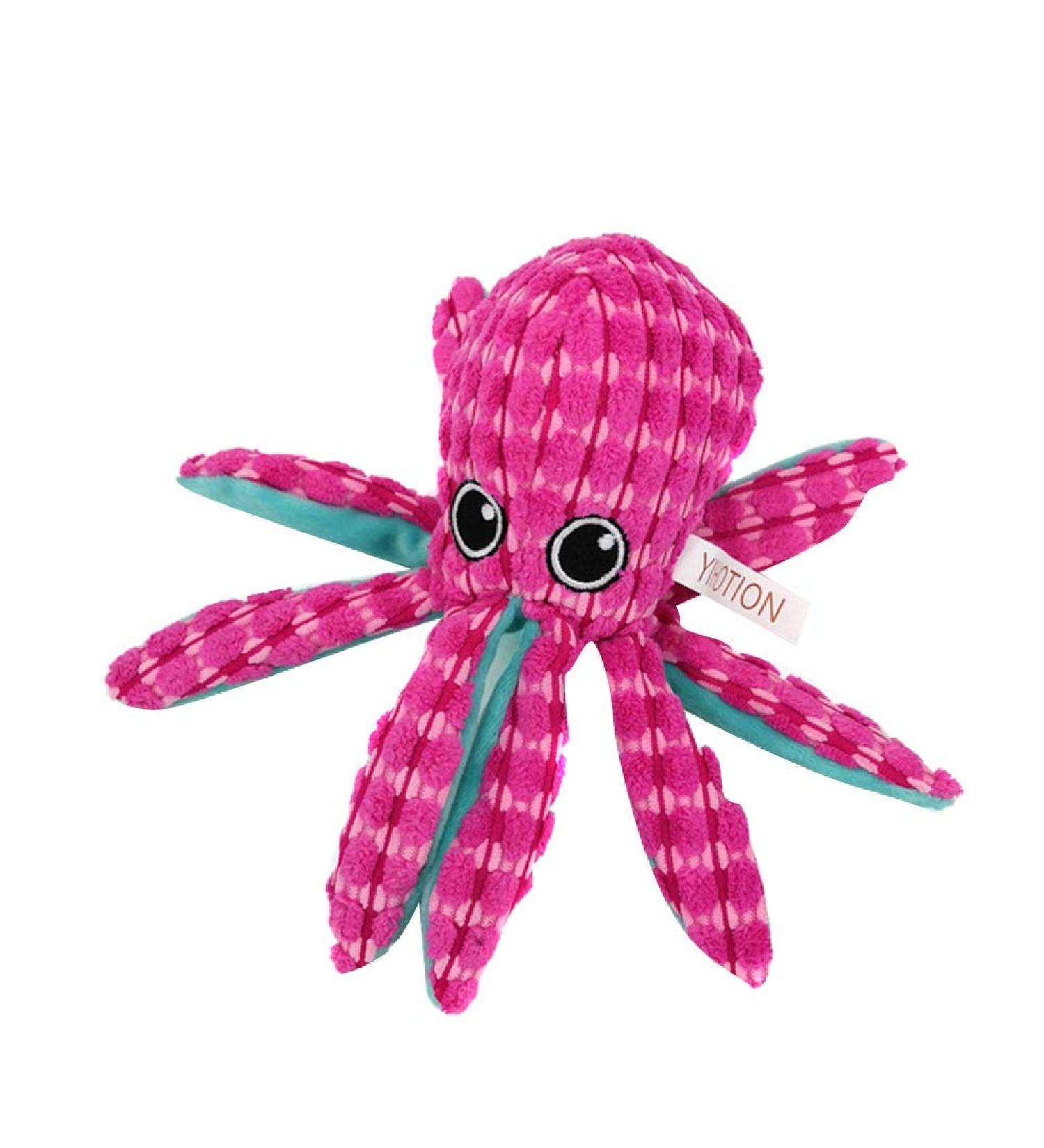 Herbests Plush Dog & Cat Toy - Squeaky Chewing Octopus for Interactive Play | Perfect for Small & Medium Pets - Buy Online on GoSupps.com