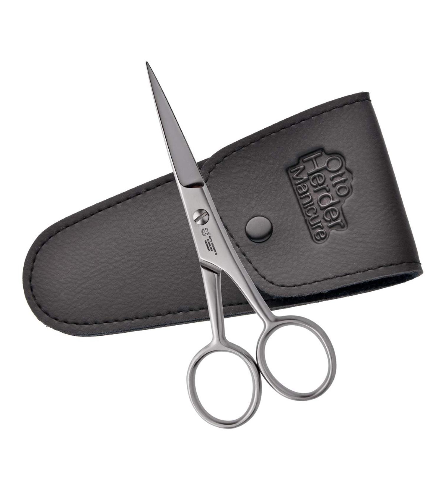 Otto Herder Bartscher Men's Bartschneider 11.5cm - Precision Blade for Beards in Leather Case | Fine Micro Toothing for Exact Cuts - Buy Online on GoSupps.com