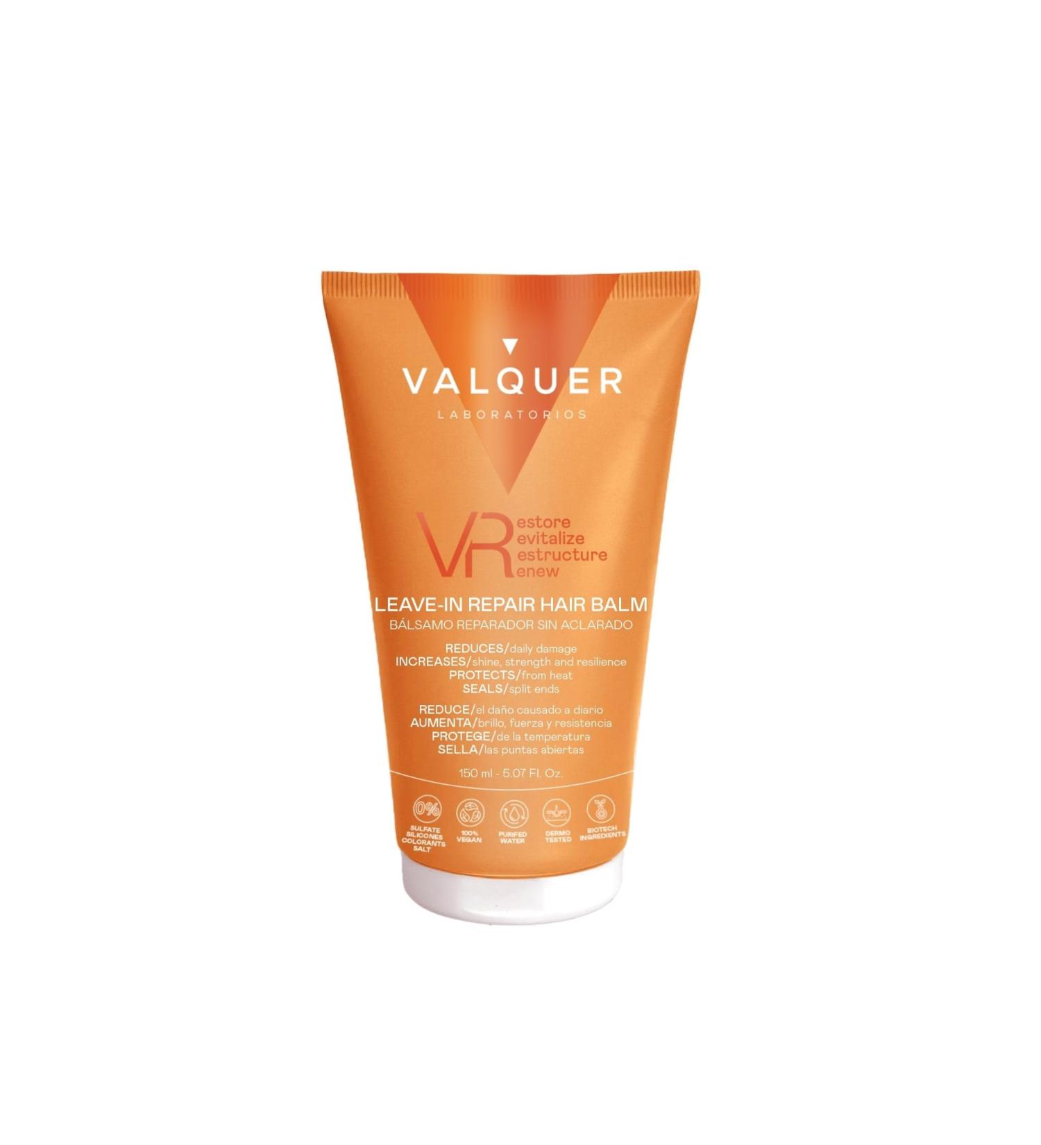 Valquer Laboratorios Valquer VR Repairing Balm 3in1 without rinsing Conditioner Serum and Intensive Treatment Moisturizing and Point Sealer Leave in Vegan 200 ml - Buy Online on GoSupps.com