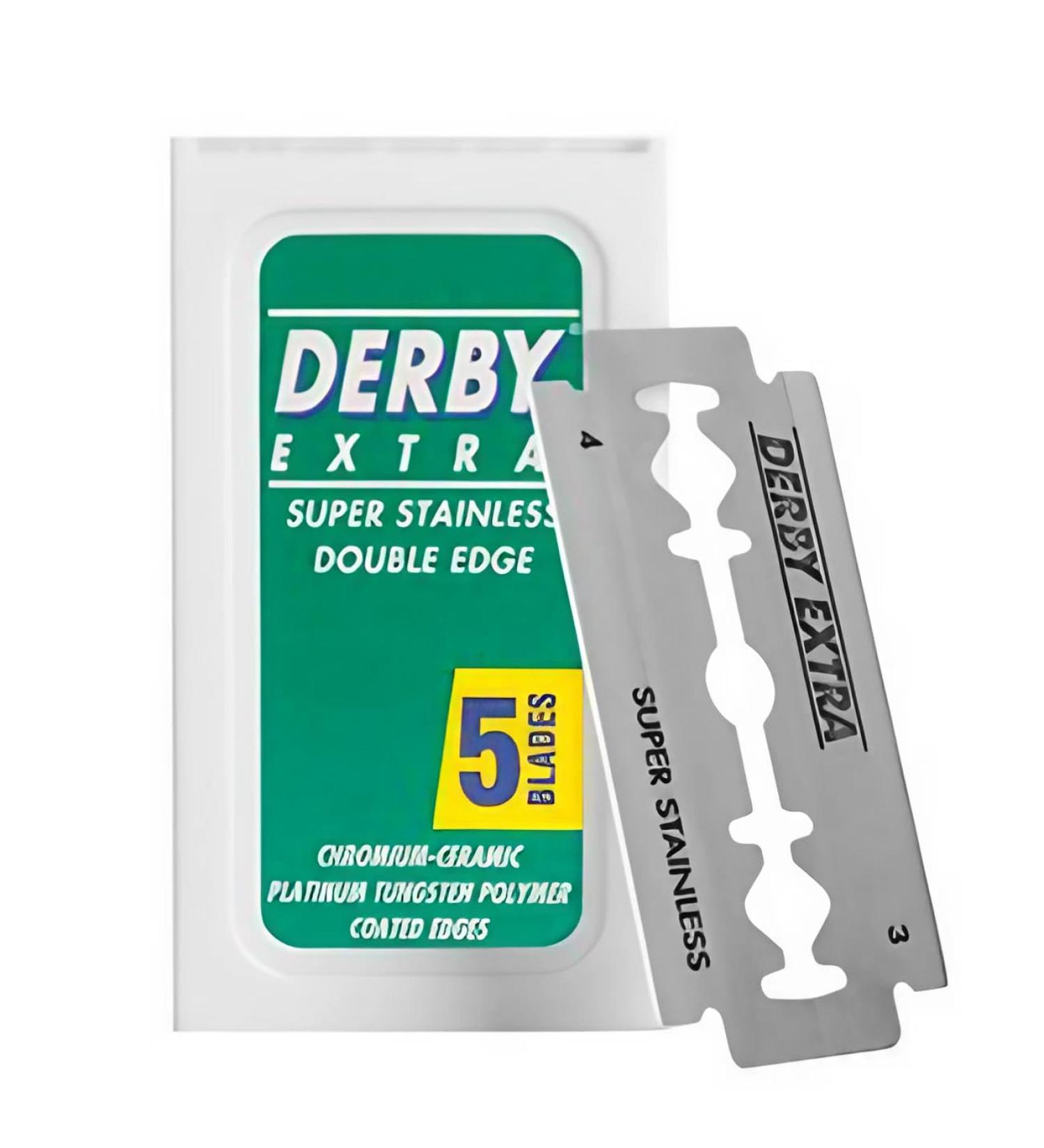 Derby Extra Razor Blades - 5 Pack for Traditional Safety Razors | International Shipping - Buy Online on GoSupps.com