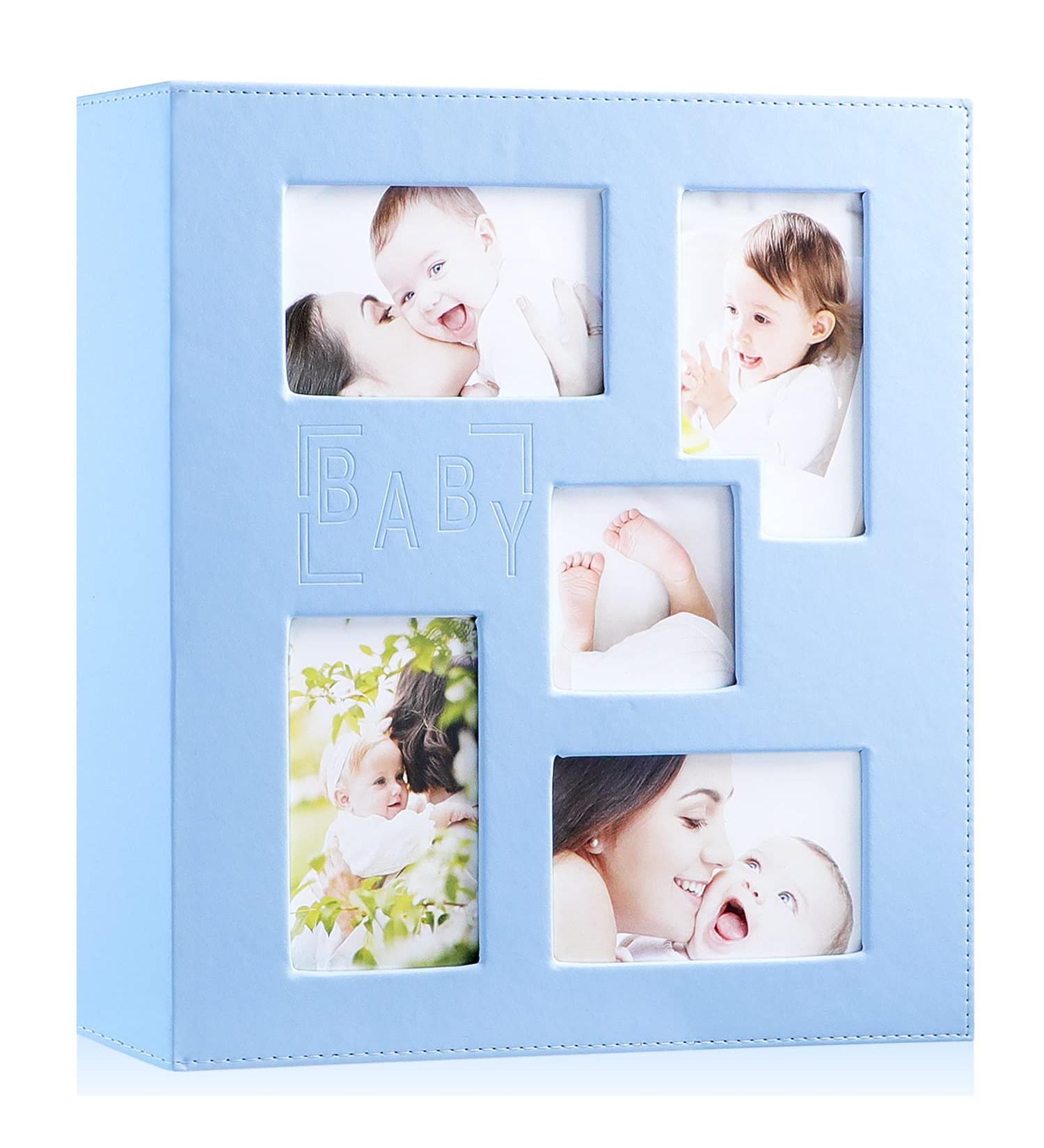 Benjia Baby Boy Photo Album - Blue Leather Picture Album for 500 6x4 Photos - Buy Online on GoSupps.com