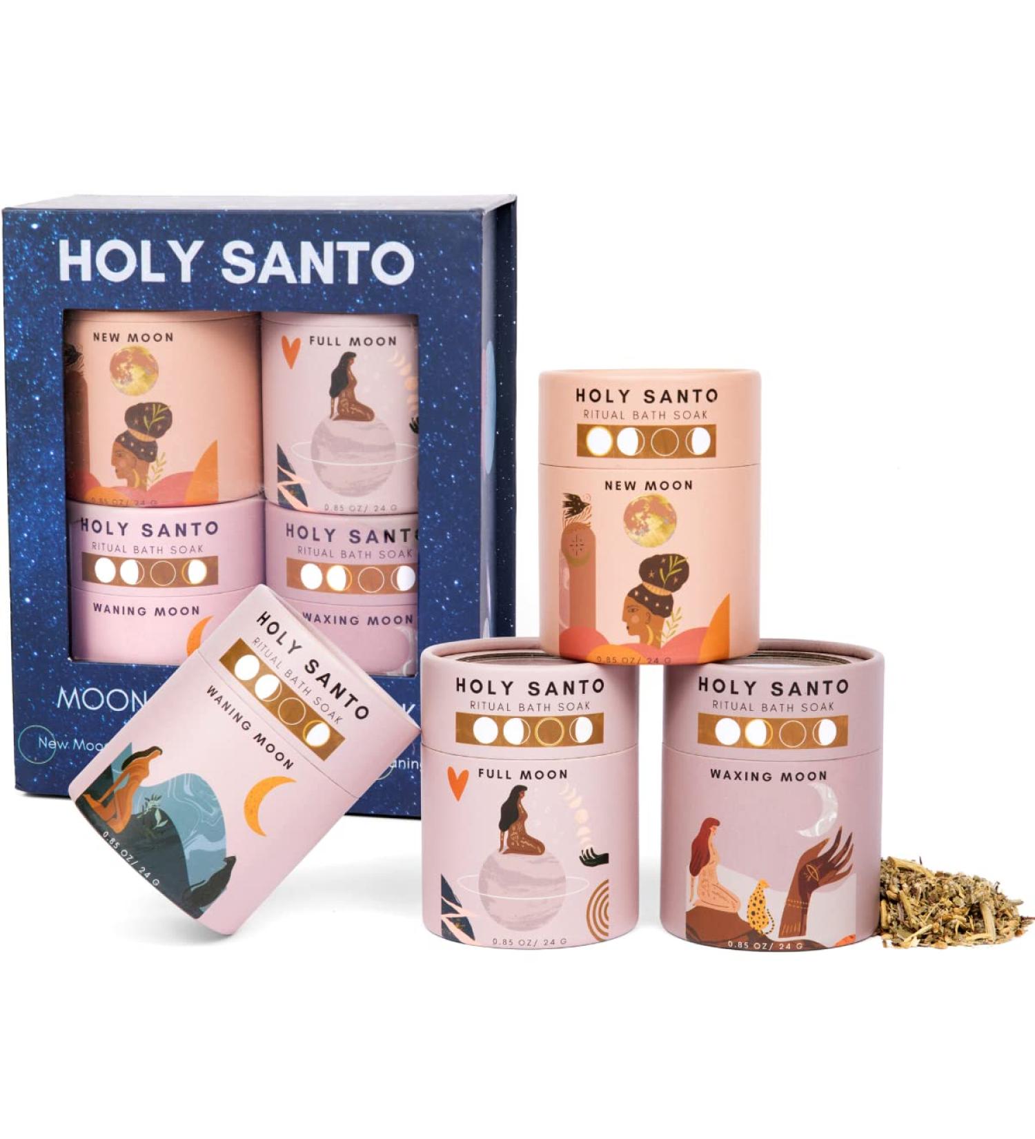 Organic Moon Phase Bath Soak with Herbs and Flowers - Lavender, Rose, Eucalyptus | Ritual Accessories with Crystals for Women's Relaxation, Stress Relief, and Self Care - Buy Online on GoSupps.com