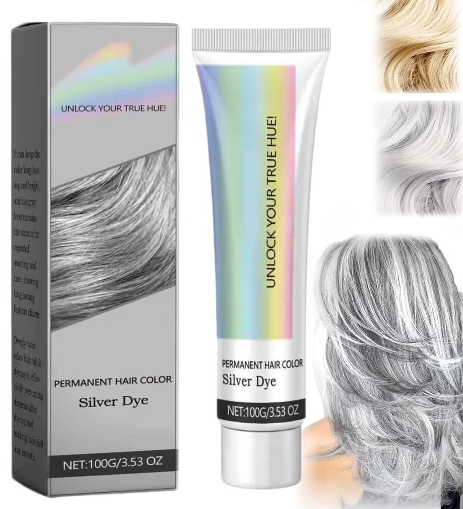 Silver Gray Hair Dye Cream Smoky Grey Hairs Dye Coloration 2 En 1 Natural Essence Extract Silver Hairs Dyes Permanente Pour Cheveux Gris Argent Coloration Grise Cream Pour Cheveux Femme (1PC 100g) 1PC 100 g (Lot de 1) - Buy Online on GoSupps.com