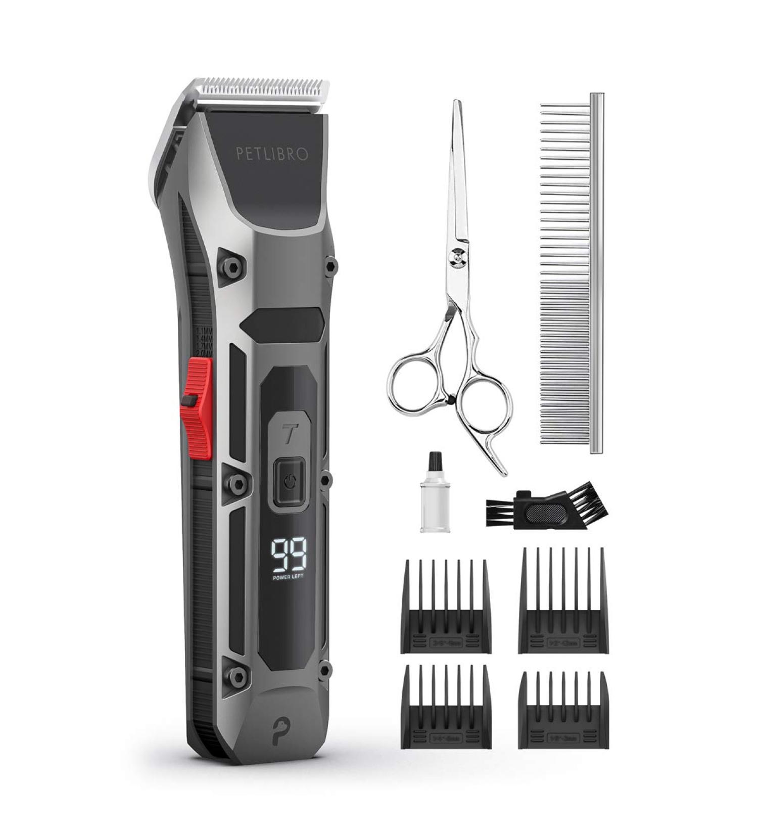 PETLIBRO Dog Clippers Kit - LCD Display, Low Noise, USB Rechargeable, Cordless Electric Grooming Clippers for Dogs, Cats, Pets - Buy Online on GoSupps.com