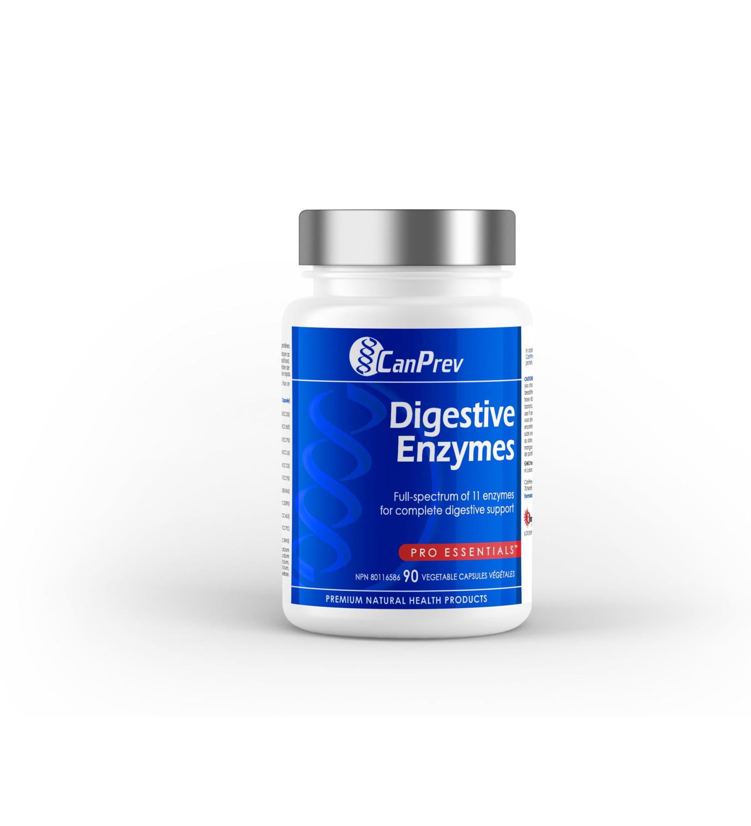CanPrev - Digestive Enzymes Supplement 90 v-Caps - Enzymes for Digestion Supplement - Stomach Gas Relief for Adults Indigestion Relief and Bloating Relief for Men and Women - Digestive Health - Buy Online on GoSupps.com