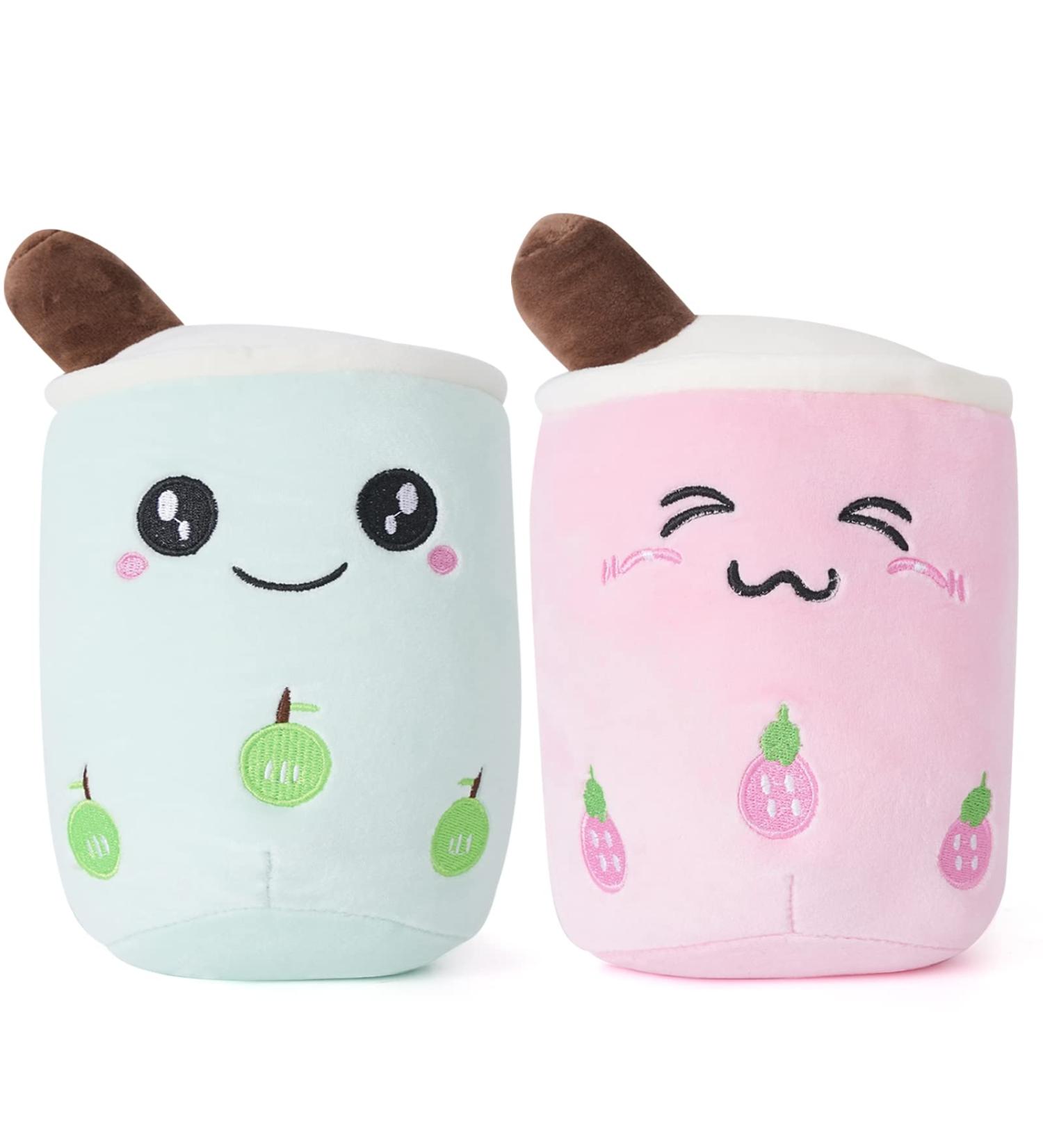 Anboor Bubble Tea Plush Pillow - Apple+Strawberry Flavor 25cm - Cute Soft Toy Stuffed Animal Gift for Kids - Buy Online on GoSupps.com