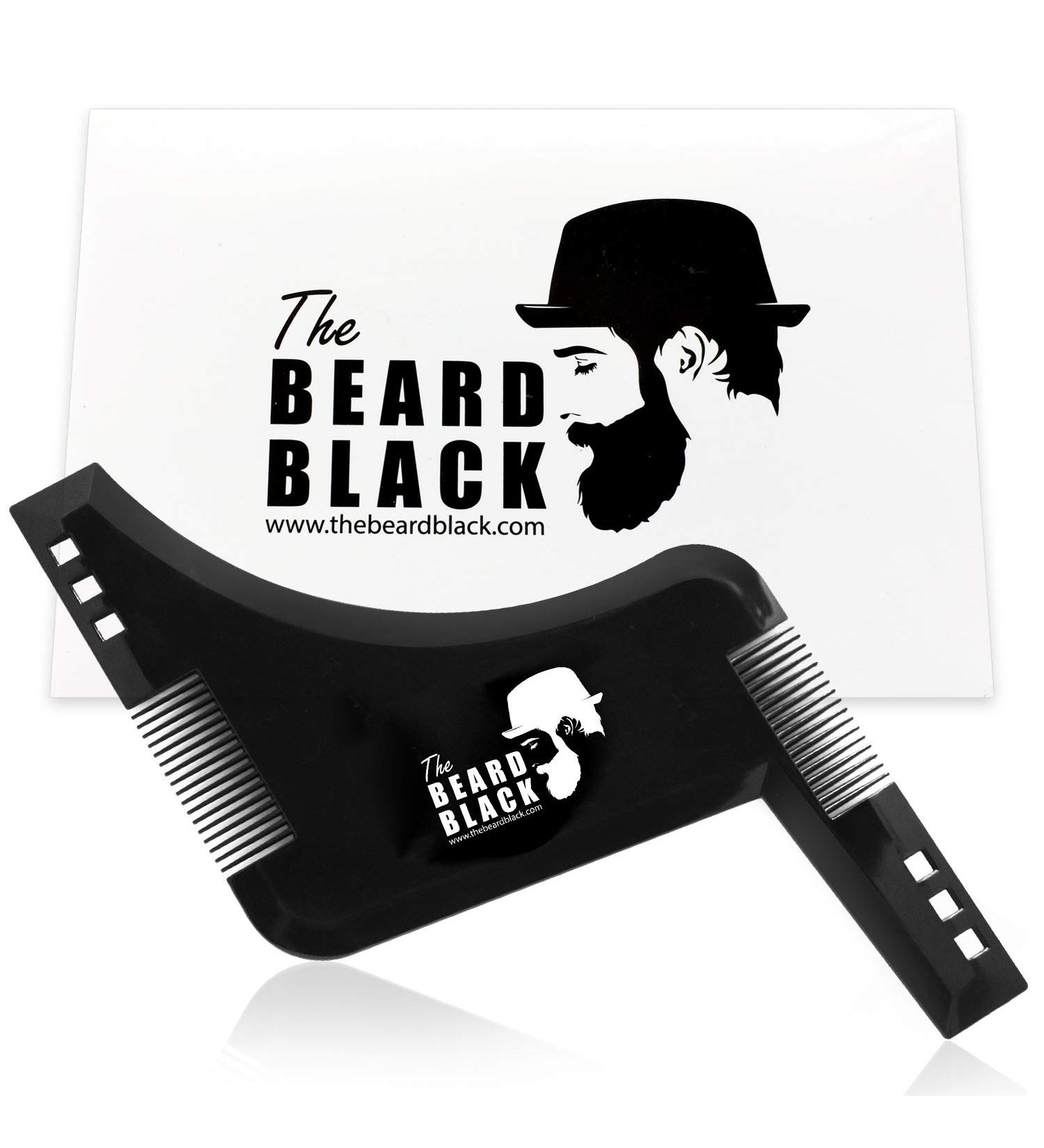 BEARD BLACK Beard Shaping & Styling Tool with Inbuilt Comb - Perfect for Beard Trimmer or Razor - Premium Quality - Buy Online on GoSupps.com