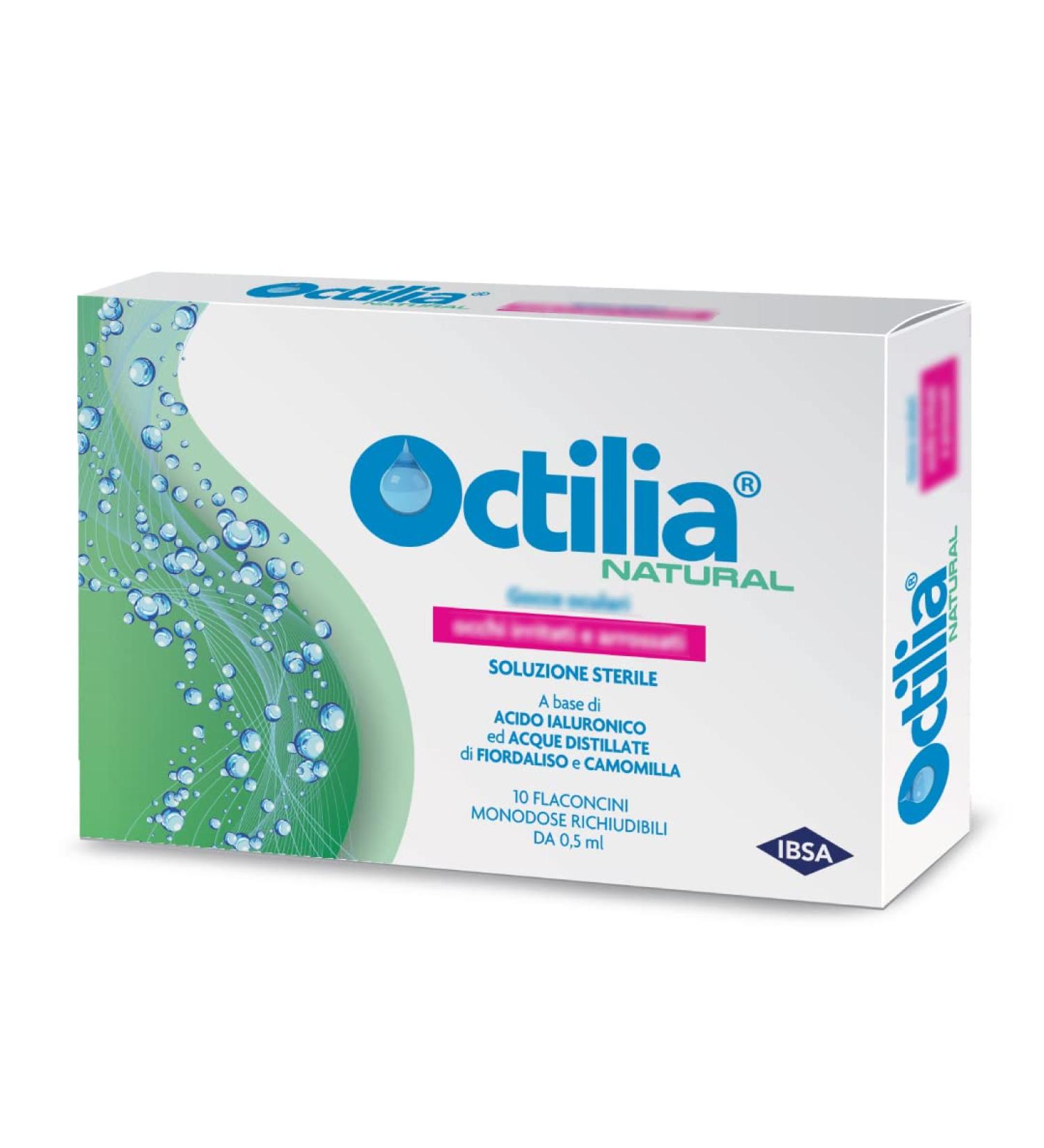 Octilia Natural Eye Drops - Hyaluronic Acid & Chamomile for Irritated Eyes | 10 Single Dose Bottles - Soothing Relief - Buy Online on GoSupps.com