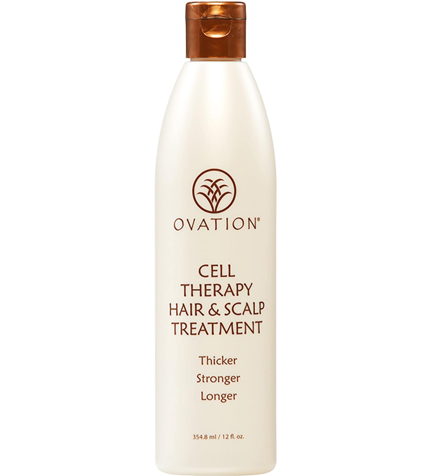 Ovation Hair Cell Therapy for Women - 12 oz Scalp Treatment for All Hair Types - Reduces Breakage & Split Ends - Sulfate & Paraben-Free with Biotin Vitamin B5 & Aloe Vera - Buy Online on GoSupps.com