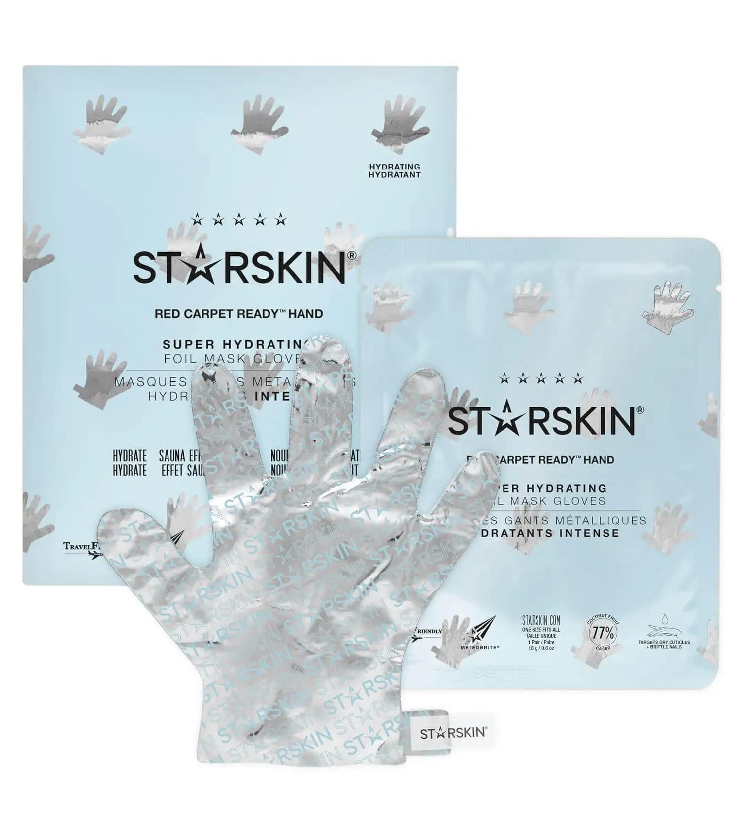 Starskin Red Carpet Ready Repairing Hand Mask Moisterizing Gloves with Coconut Shea Butter & Macademia Oil for Dry Hands and Cuticles