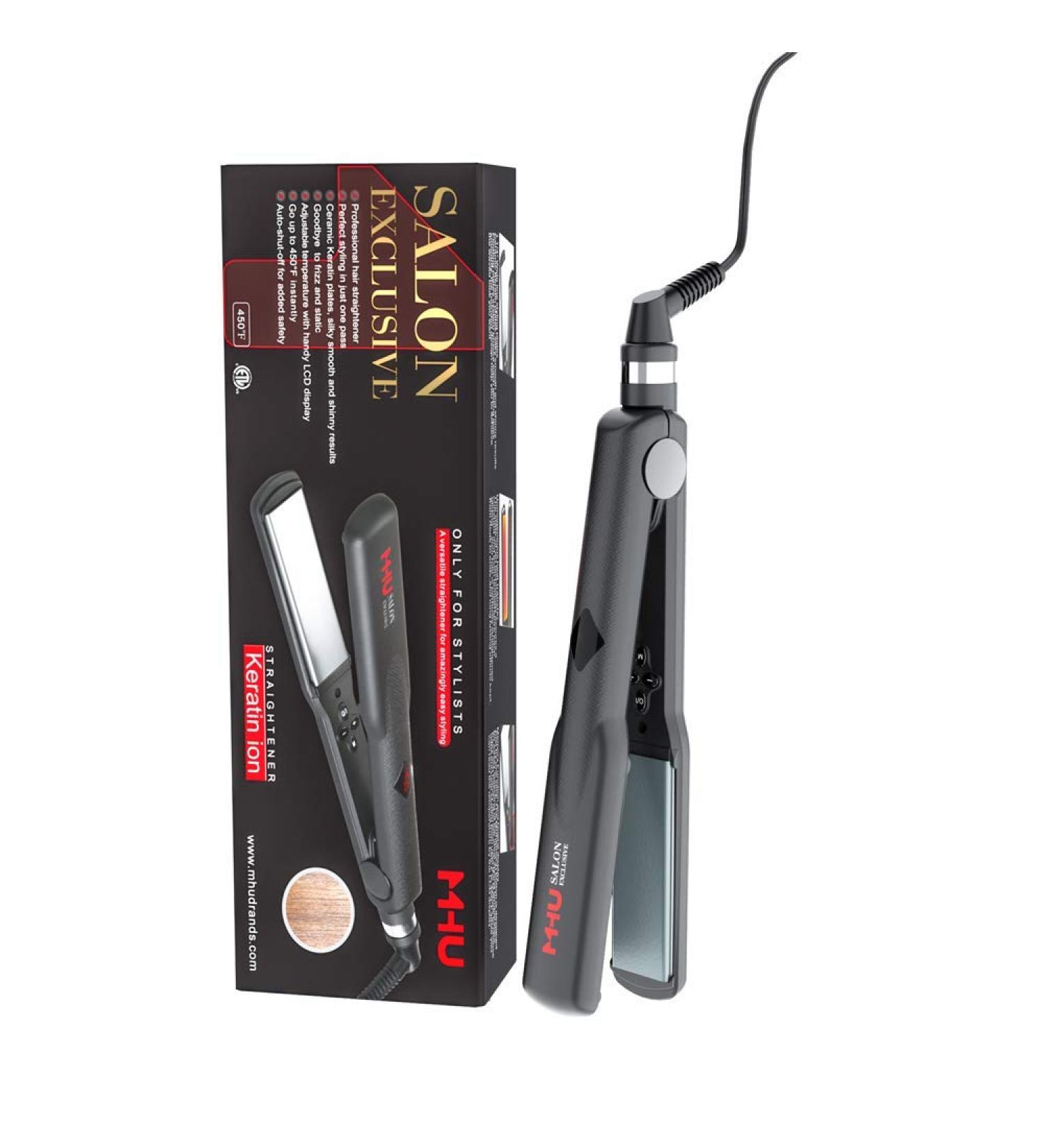 Professional Keratin Hair Straightener 1.25" Flat Iron | Instant Heat Dual Voltage Auto Shut Off - Elevate Your Hair Styling Globally - Buy Online on GoSupps.com