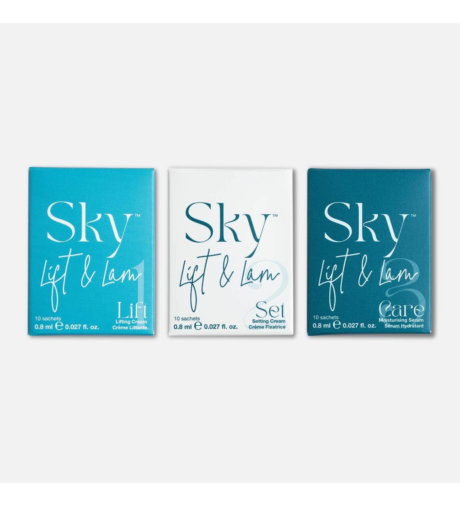 Sky Lift & Lam 2 in 1 Eyelash Lift & Brow Lamination System 10 Treatment Packs (0.8ml Sachets) - Buy Online on GoSupps.com