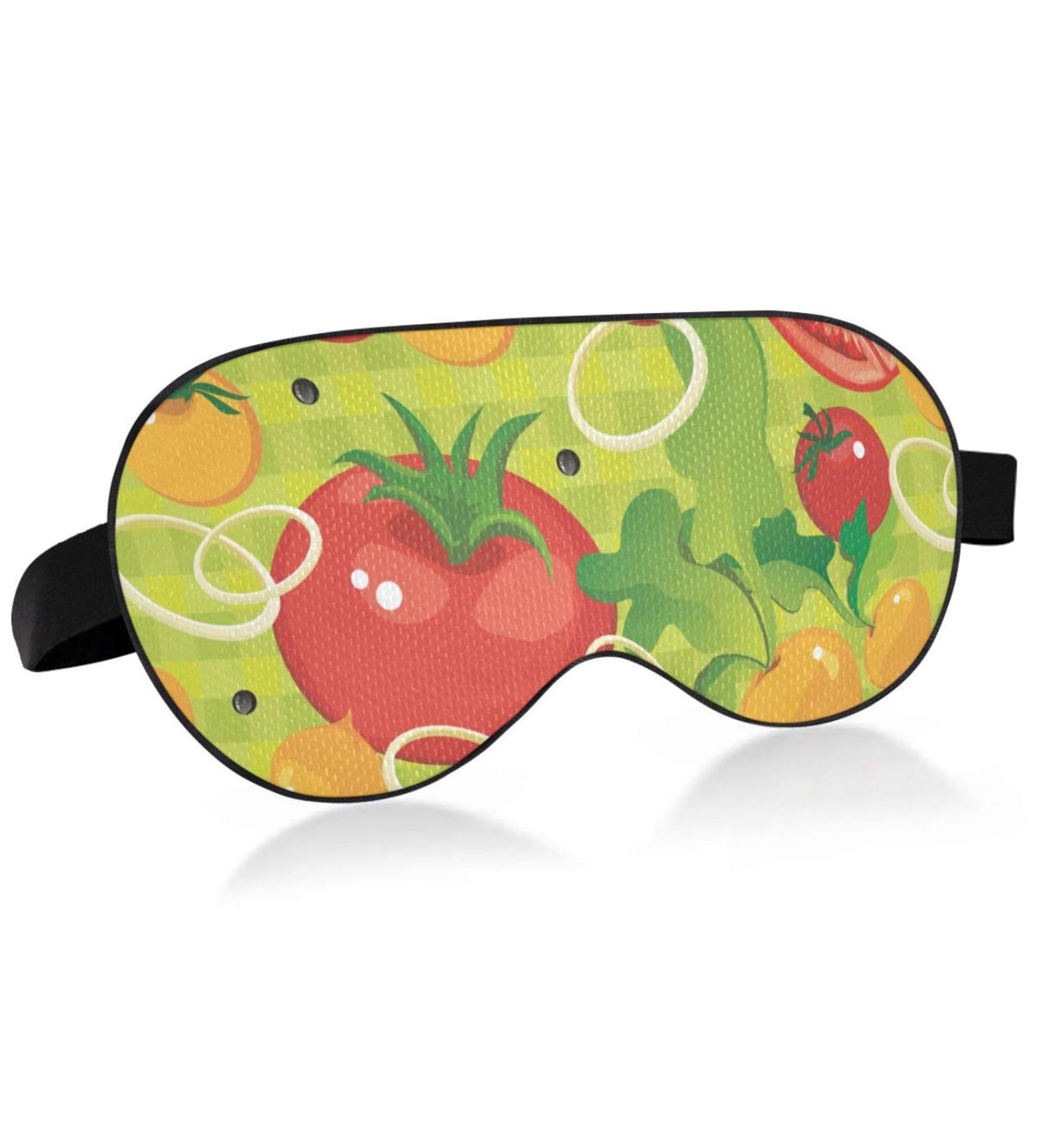 Haskirky Light Blocking Eye Mask - Breathable & Adjustable for Adults | Ideal for Travel, Yoga, Meditation, Office, Deep Sleep | Comfortable & Smooth | Tomato Vegetable Goodies - Buy Online on GoSupps.com