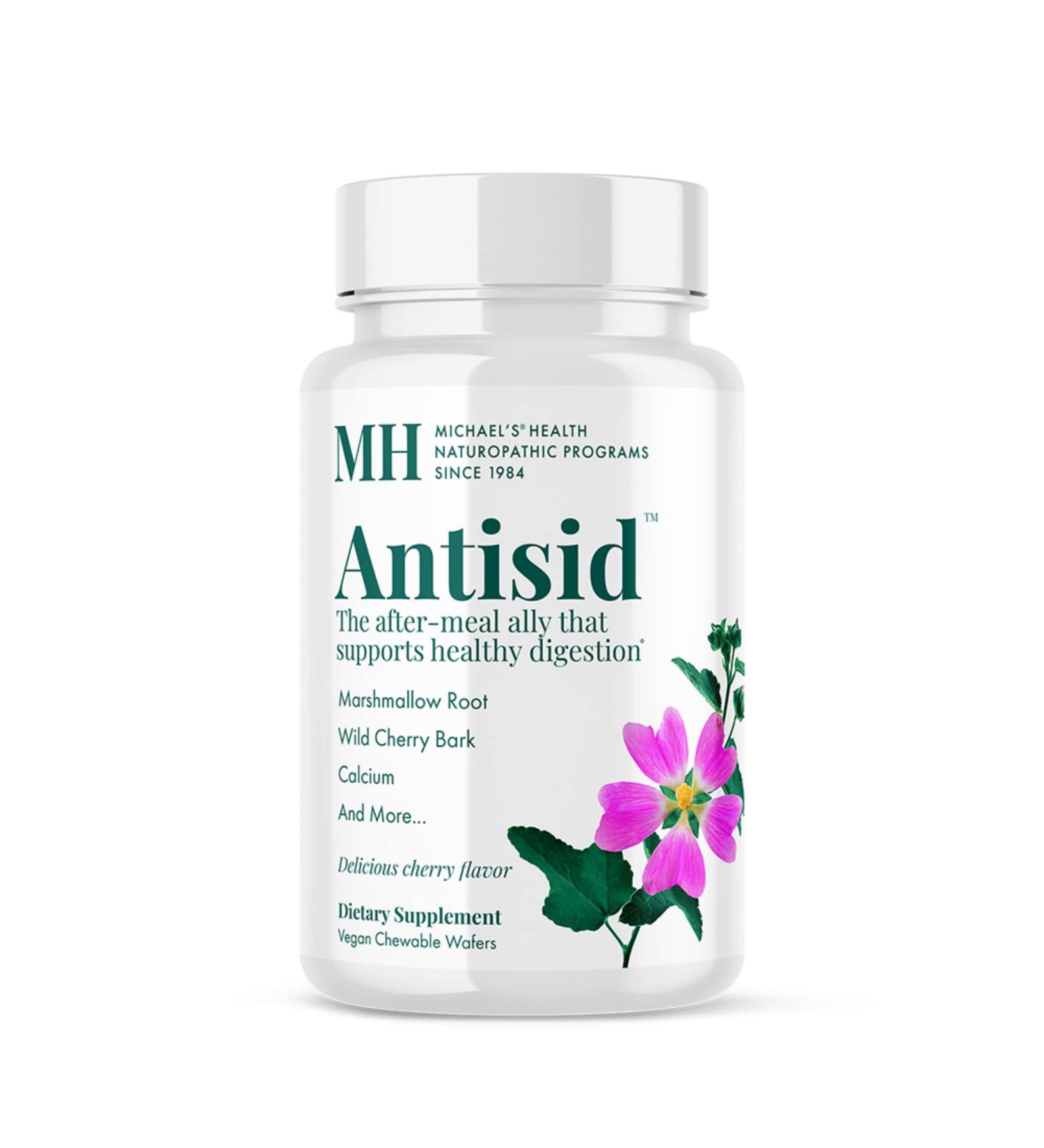 MICHAEL'S Naturopathic Programs Antisid - 90 Chewable Vegan Wafers with Calcium Marshmallow Root & Slippery Elm - Gluten Free Kosher - 90 Servings - Buy Online on GoSupps.com