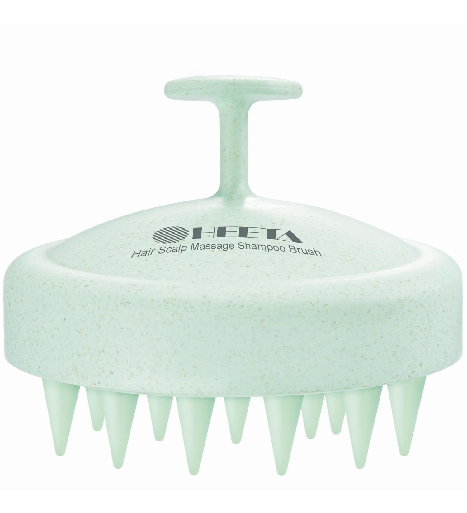 Heeta Scalp Massager for Hair Growth | Soft Silicone Brush for Stress Relief & Scalp Care | Perfect for All Hair Types Mint Green - Buy Online on GoSupps.com