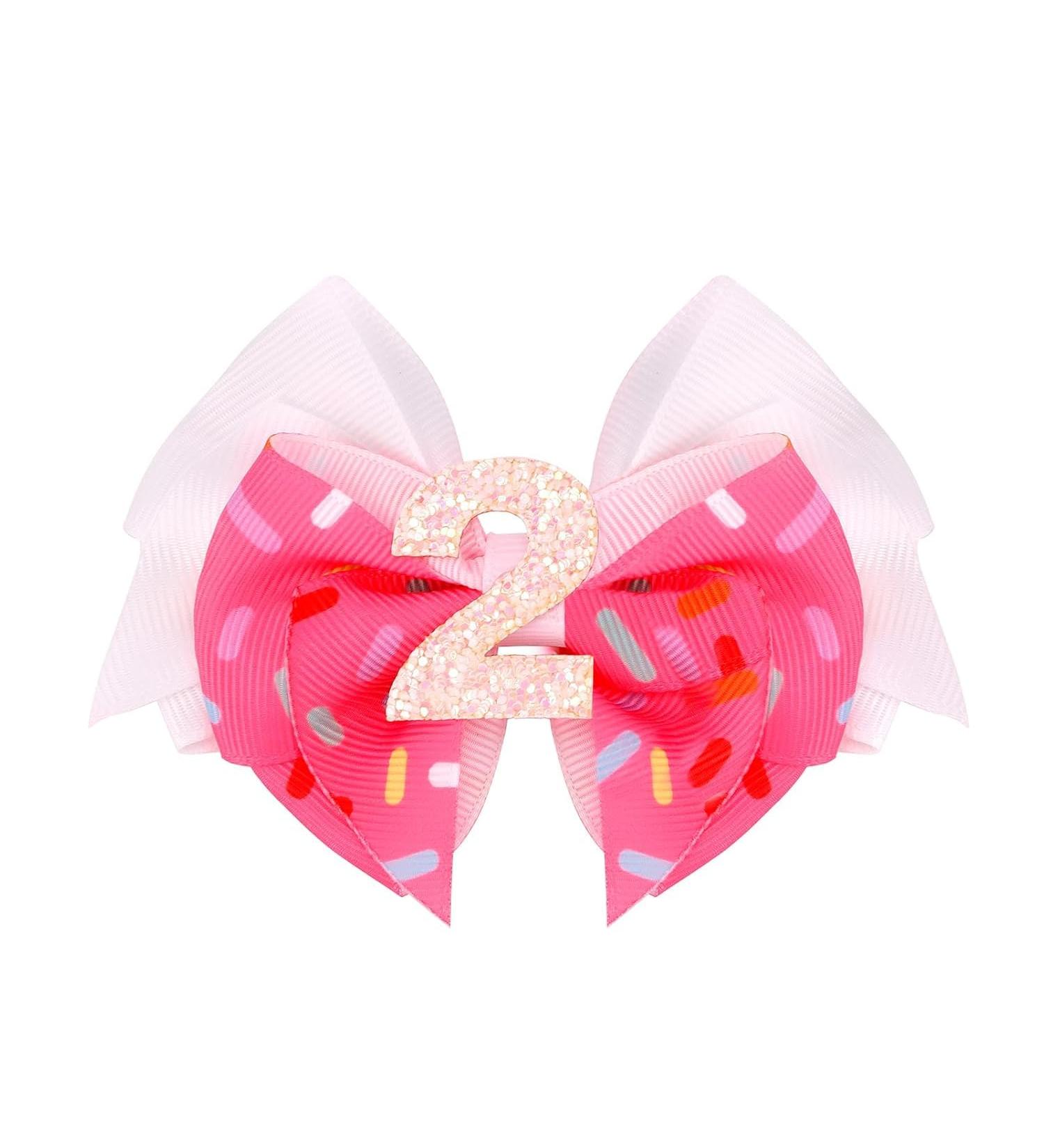 Hair Clips for Girls Hair Bow for Girls 2nd Birthday Hair Bows Clips Pink with Glitter Number 2 Hair Clips Kids Gifts for Girls 2nd Birthday (2) - Buy Online on GoSupps.com