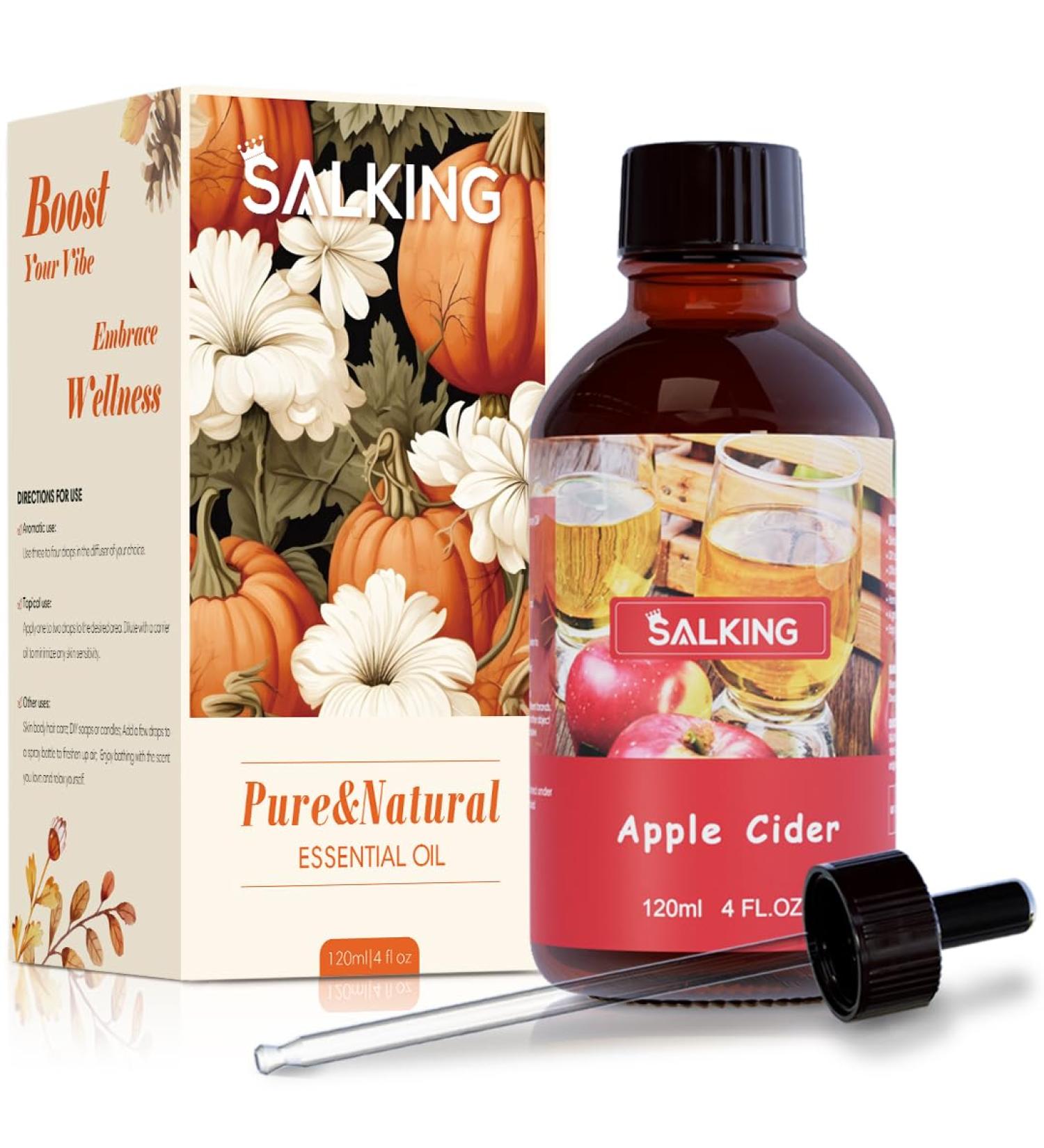 Premium Apple Cider Fragrance Oil 120ml | Essential Oils for Diffusers & Candle Making | Autumn Scented Oil for Halloween & Thanksgiving Gifts - Buy Online on GoSupps.com
