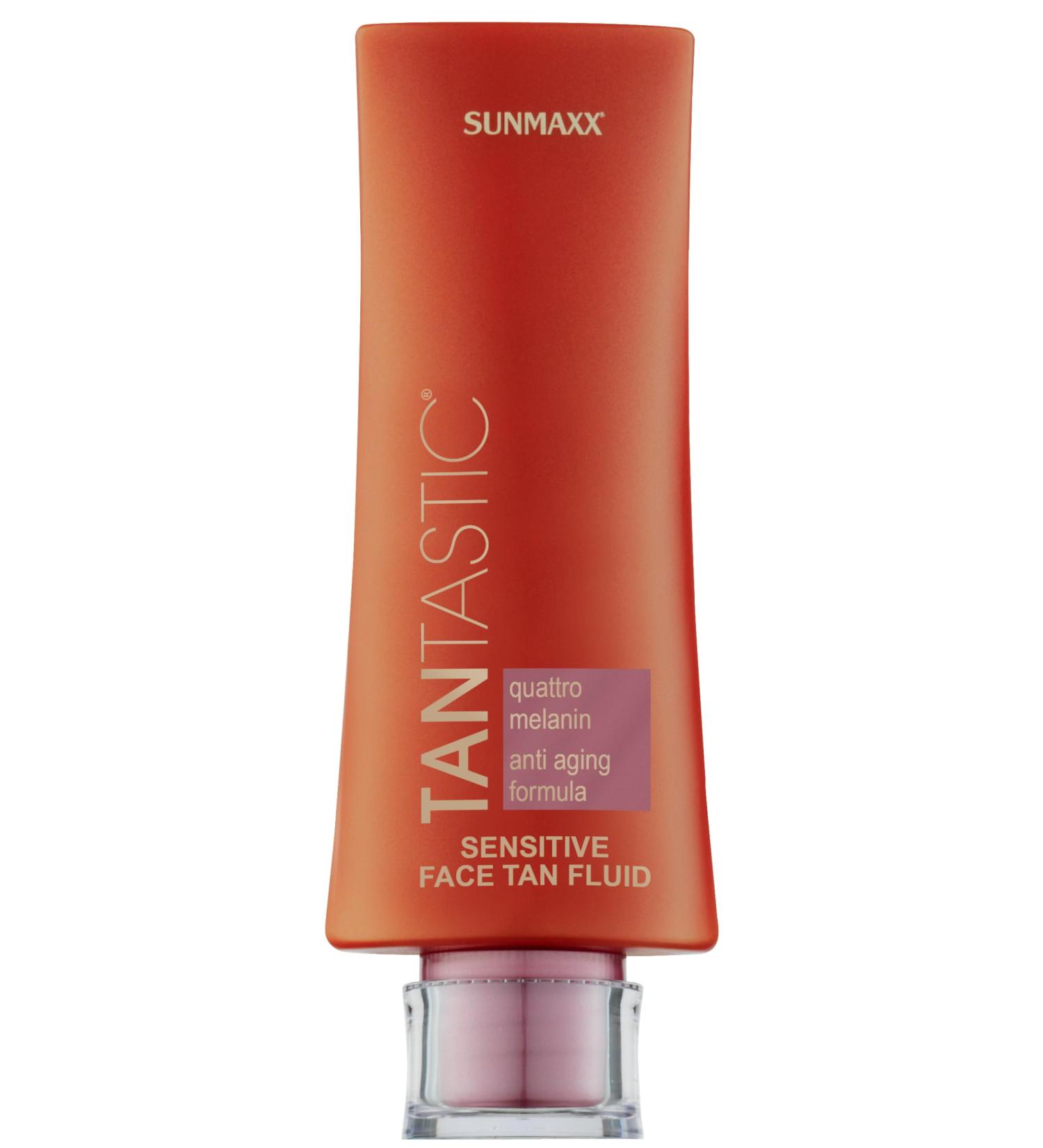 Tantastic Sensitive Face Tan Fluid - Browning Accelerator for Pre-Sun Care | Anti-Aging Formula for Face Neck & Cleavage | High Melanin Concentration - Buy Online on GoSupps.com