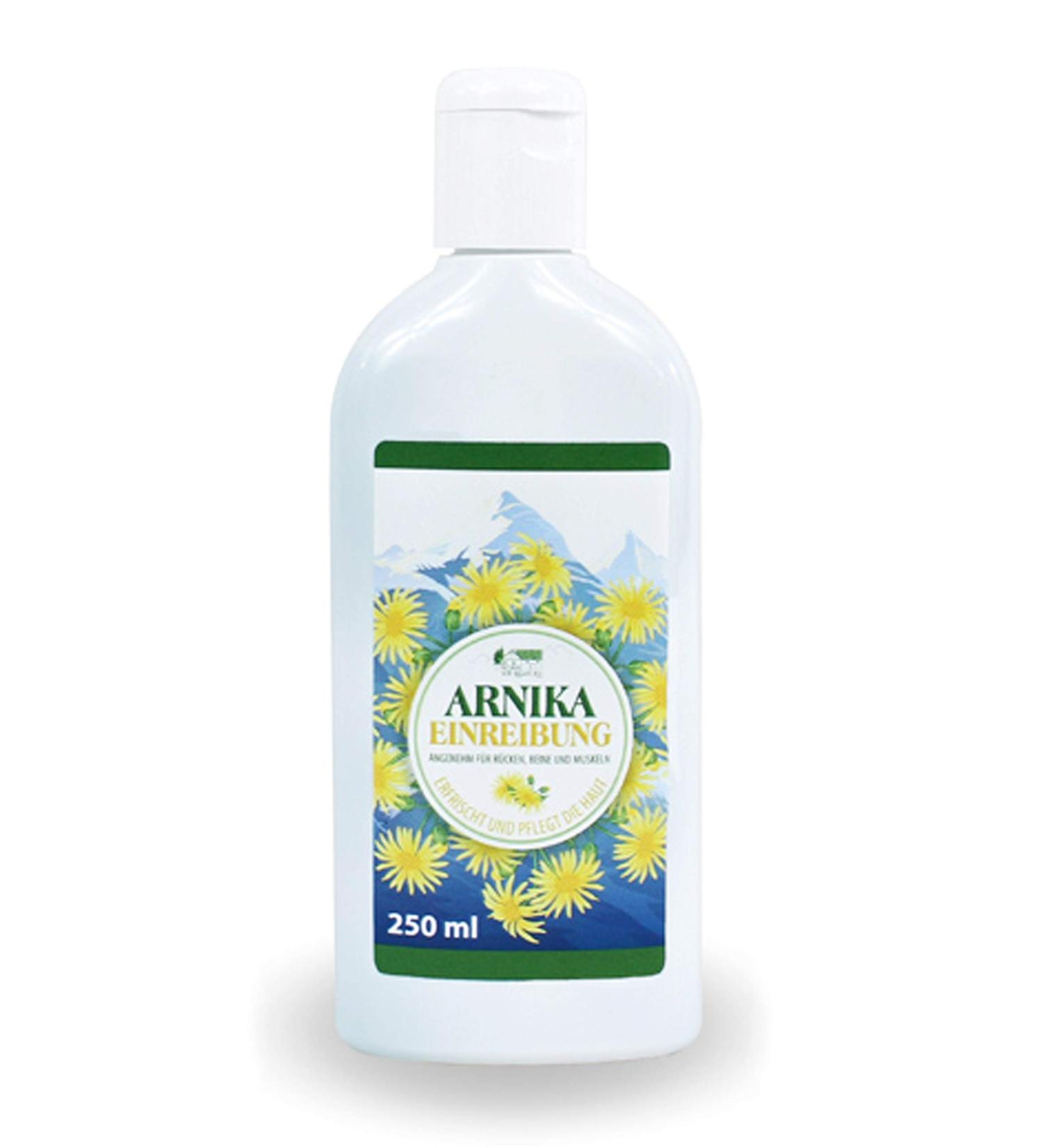 ARNICA RUBBING 250ml with mountain pine oil and menthol Arnica rub Pullach Hof 91