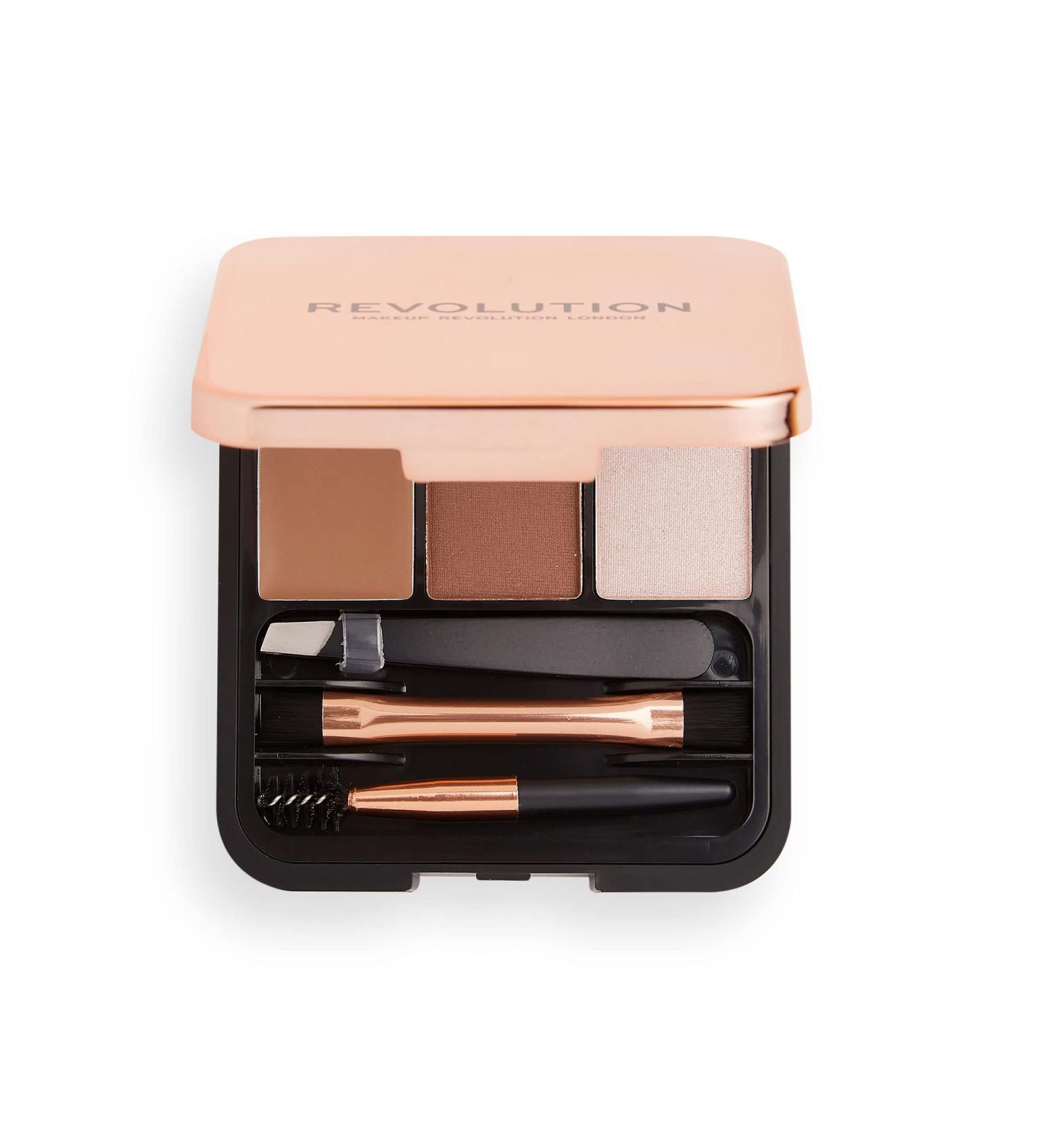 Makeup Revolution Brow Sculpt Kit Brown Brown 1 count (Pack of 1) - Buy Online on GoSupps.com