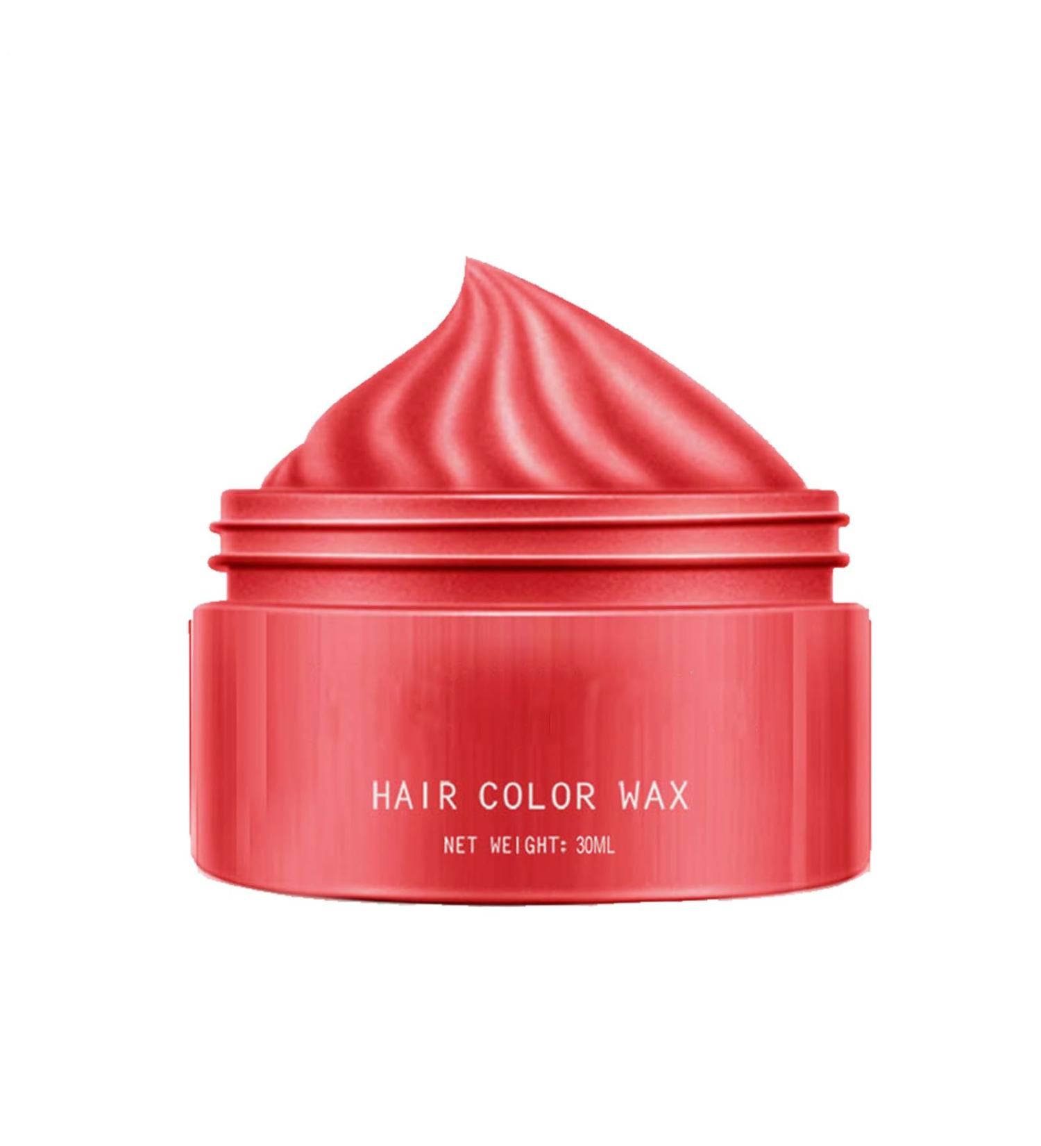 Kasmole Colored Hair Wax 30 ml Temporary Hair Color Washable Color Mud Styling Cream for Teenagers Festivals Parties Cosplay Red E - Buy Online on GoSupps.com