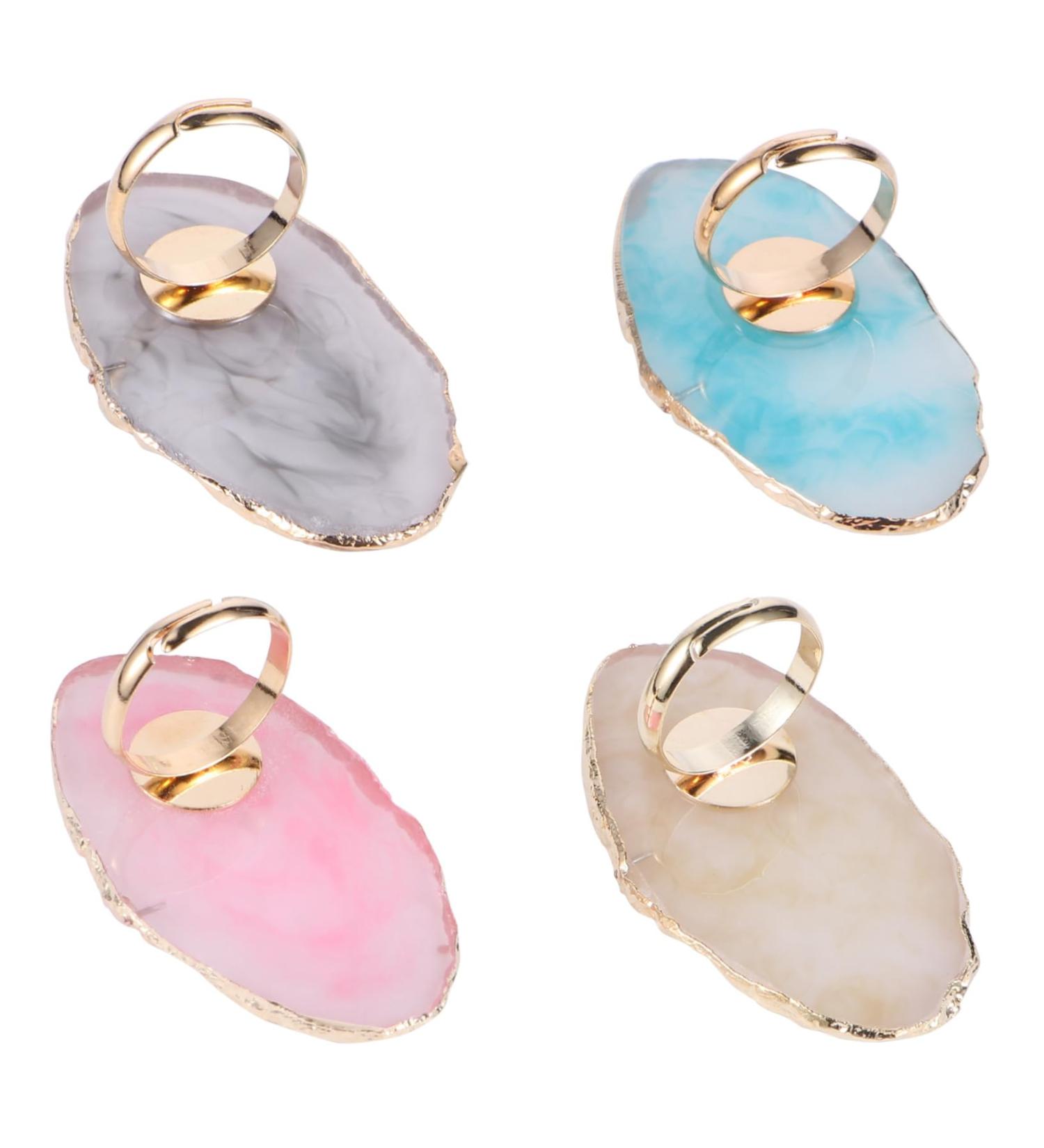 NOLITOY Nail Color Palette - 8 Pcs Resin Agate Nail Polish Palette | Assorted Colors | Perfect for Art & Design | International Shipping Available - Buy Online on GoSupps.com