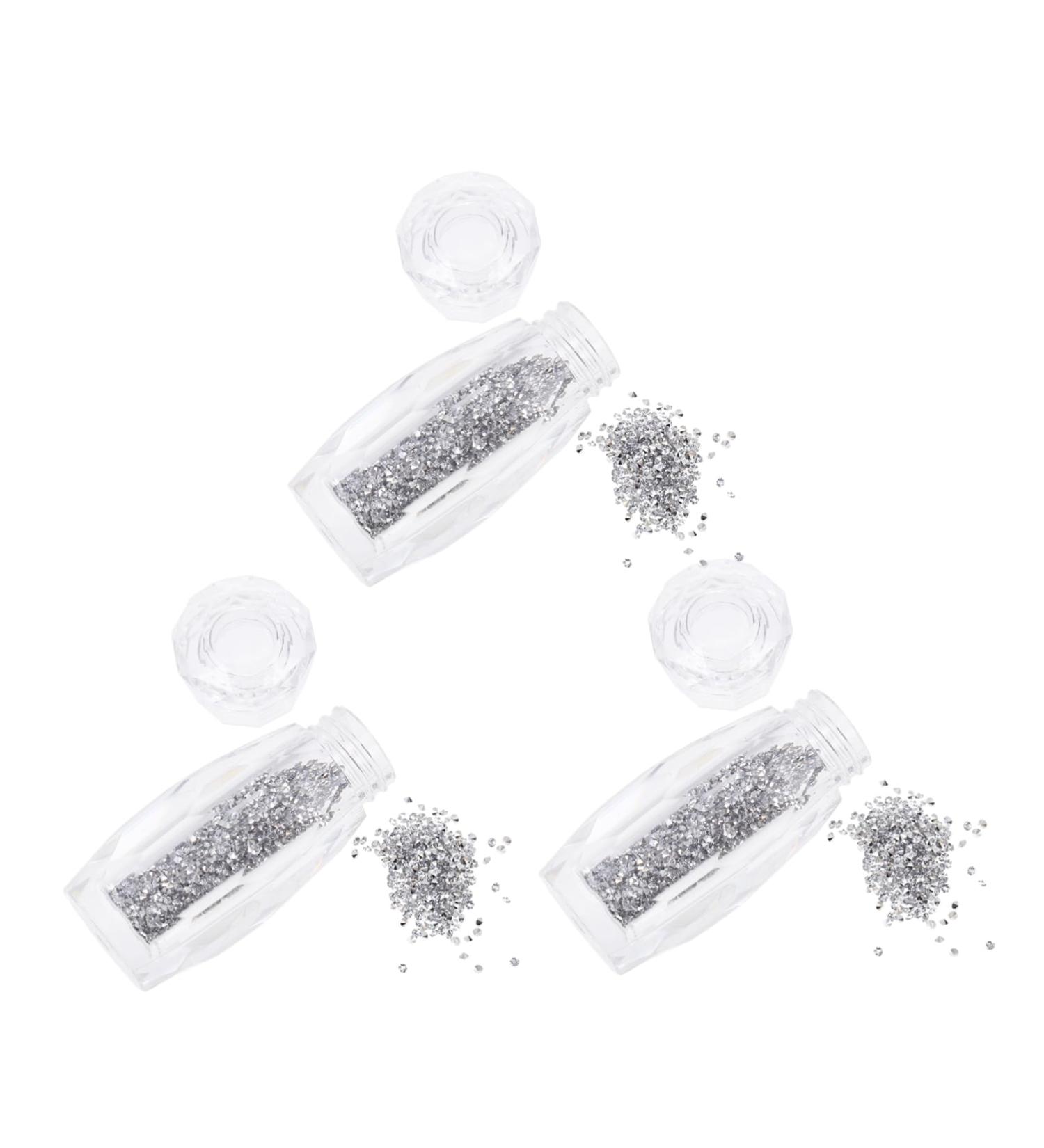 Beatifufu 3 Boxes Nail Art Accessories Nail Tech Accessories DIY Manicure Ornament Mini Nail Crystals Micro Pixie Nail Art Nail Embellishments Rhinestone Nail Beads Metal Bottled 3D Resin 6x2.5cm - Buy Online on GoSupps.com