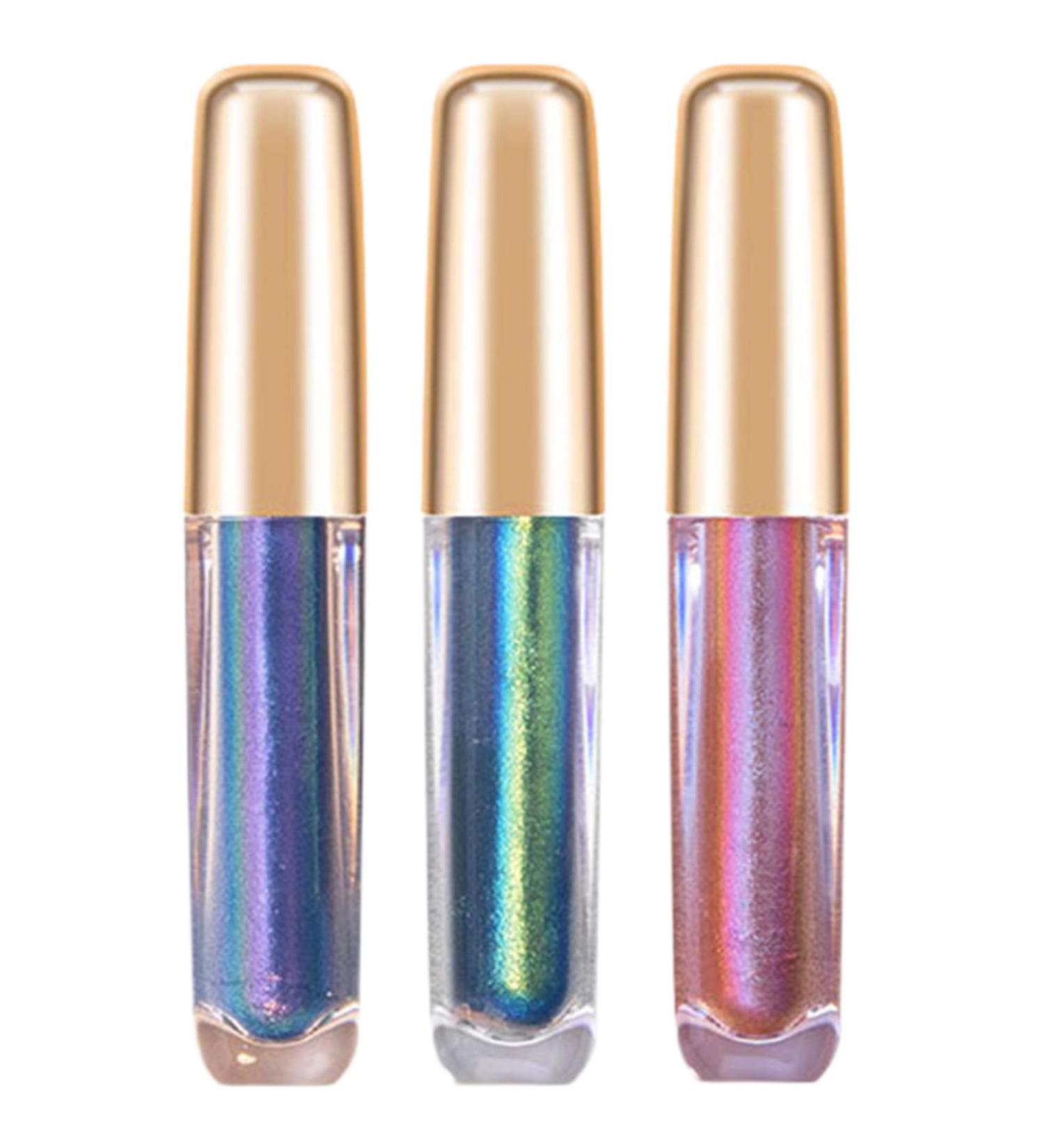 Liquid Glitter Eyeshadow 3PCS Metallic Multichrome Eyeshadow Highly Pigment Holographic Eyeshadow Long Lasting Chrome Eyeshadow 2 Style 2 - Buy Online on GoSupps.com