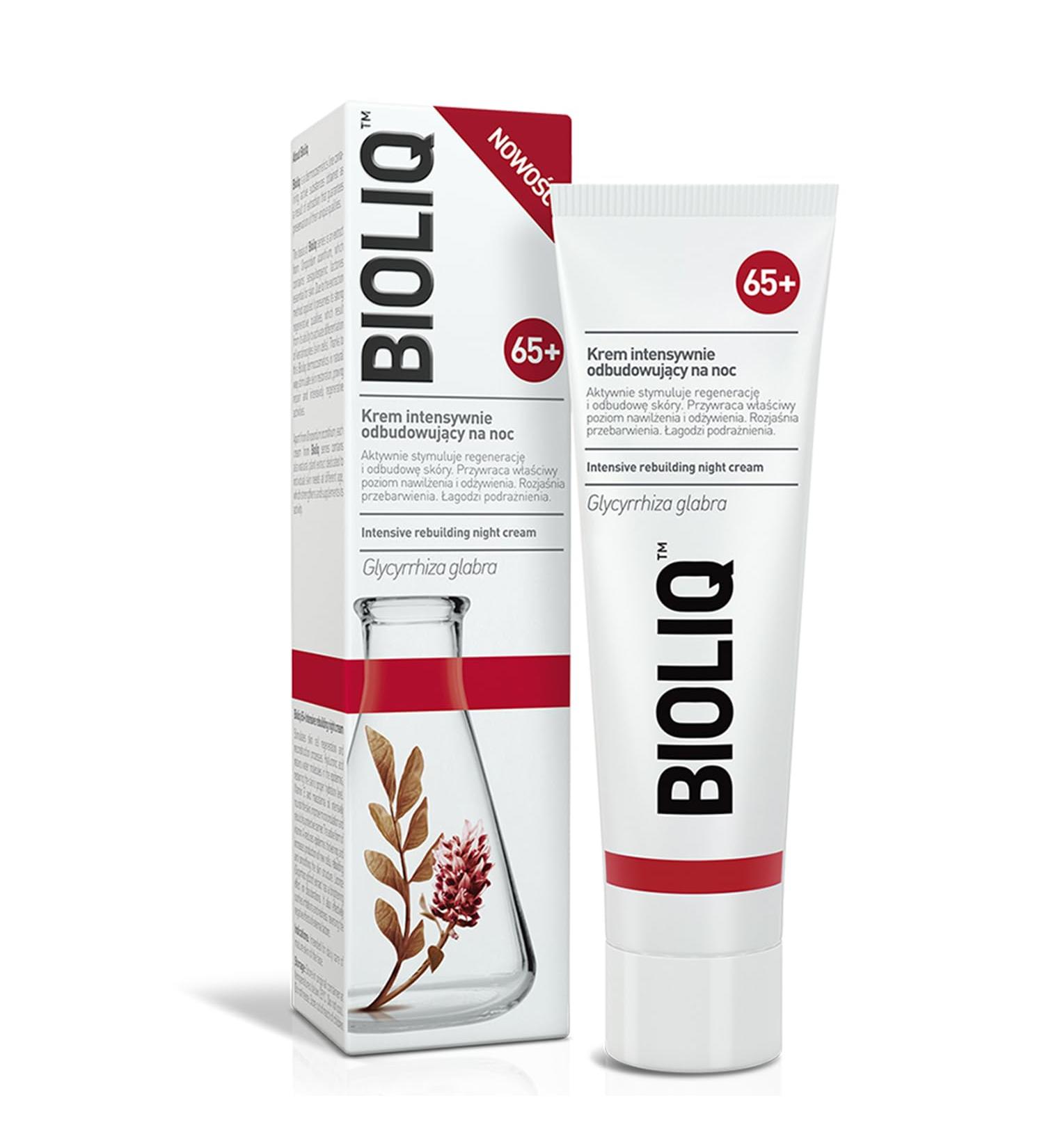 65+ Intensive Rebuilding Night Cream | Hyaluronic Acid Vitamin A & Licorice Extract for Hydration & Skin Regeneration | Soothes Redness & Discoloration - 50ml - Buy Online on GoSupps.com