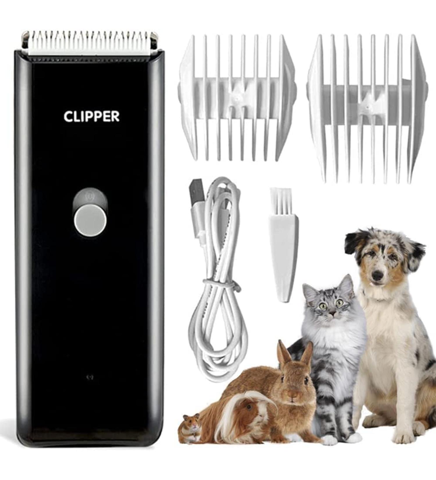 Favrison Electric Pet Hair Clippers Rechargeable Home Dog Grooming Clippers Grooming Kit Clippers for for Dogs & Cats Low Noise Waterproof Cordless Standard Black - Buy Online on GoSupps.com