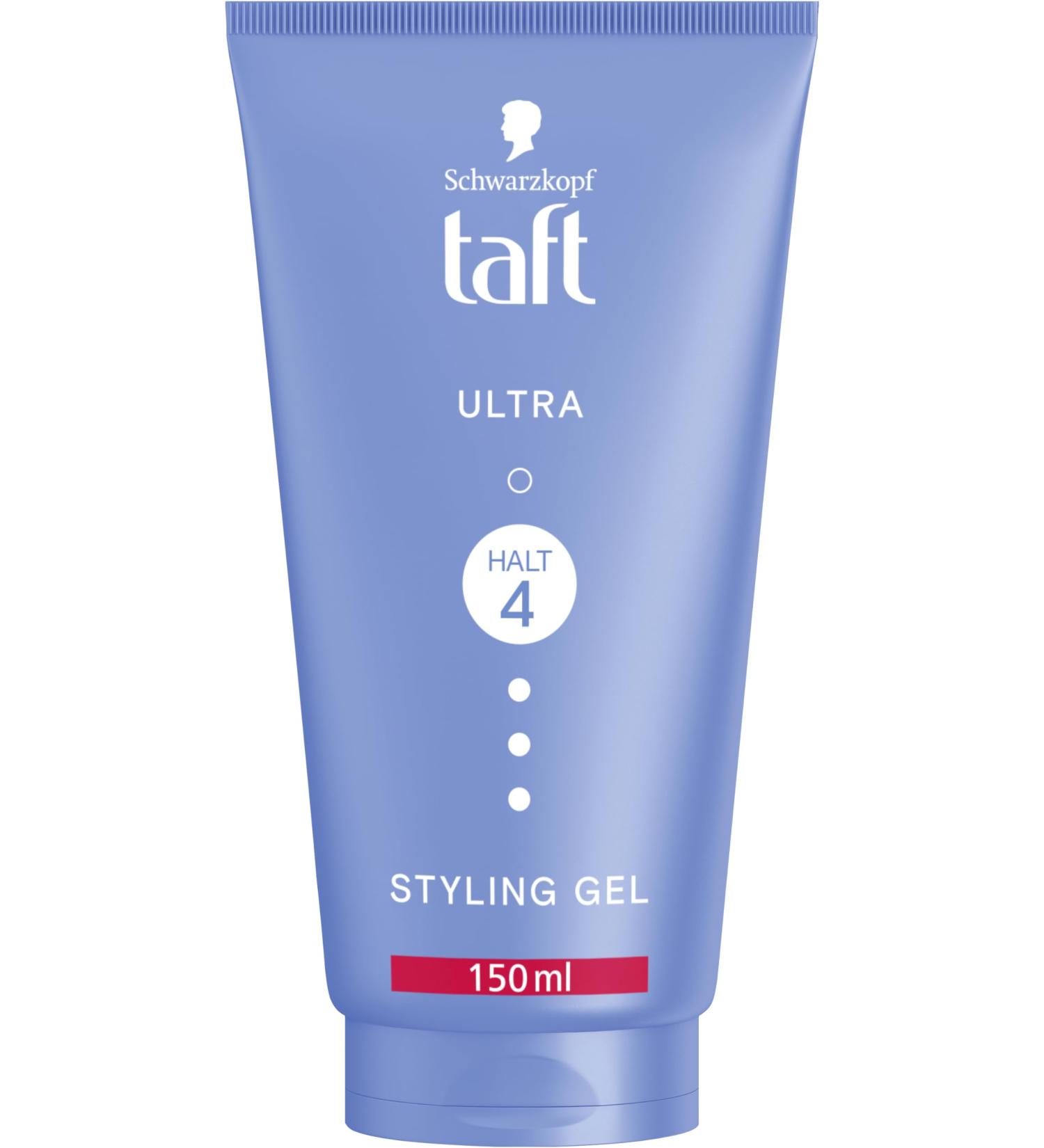 Schwarzkopf TAFT Gel Ultra Styling (150 ml) - Styling gel for fortified hair with ultra strong hold - Gentle on hair and scalp - Vegan - Buy Online on GoSupps.com
