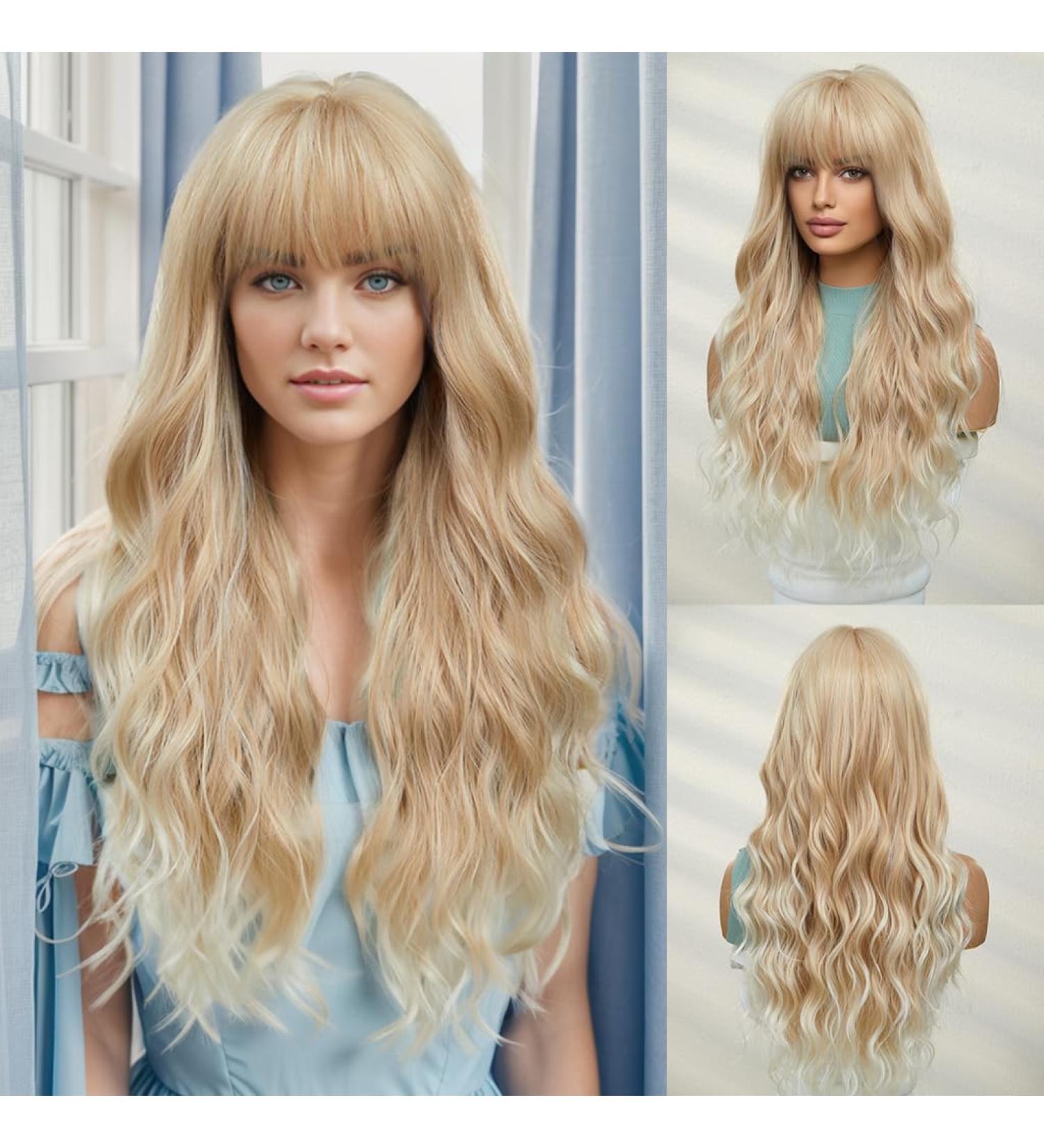 Ombre Blonde Wigs for Women - Natural Synthetic Hair Heat-Resistant Daily & Party Wear | Shop Now - Buy Online on GoSupps.com