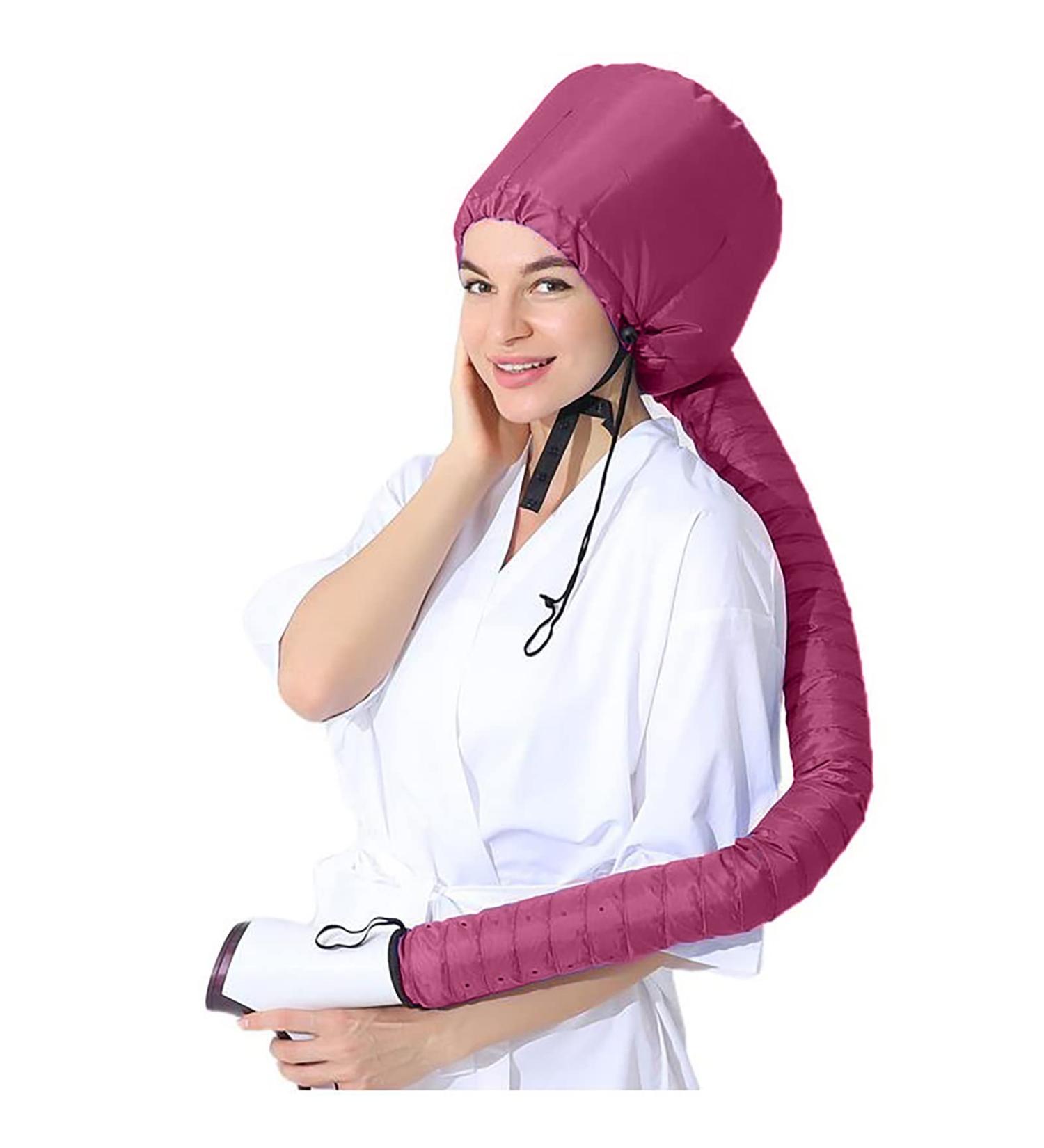Hair Dryer Bonnet Hood Attachment - Pink Long Tube for Styling, Curling, and Conditioning - Buy Online on GoSupps.com