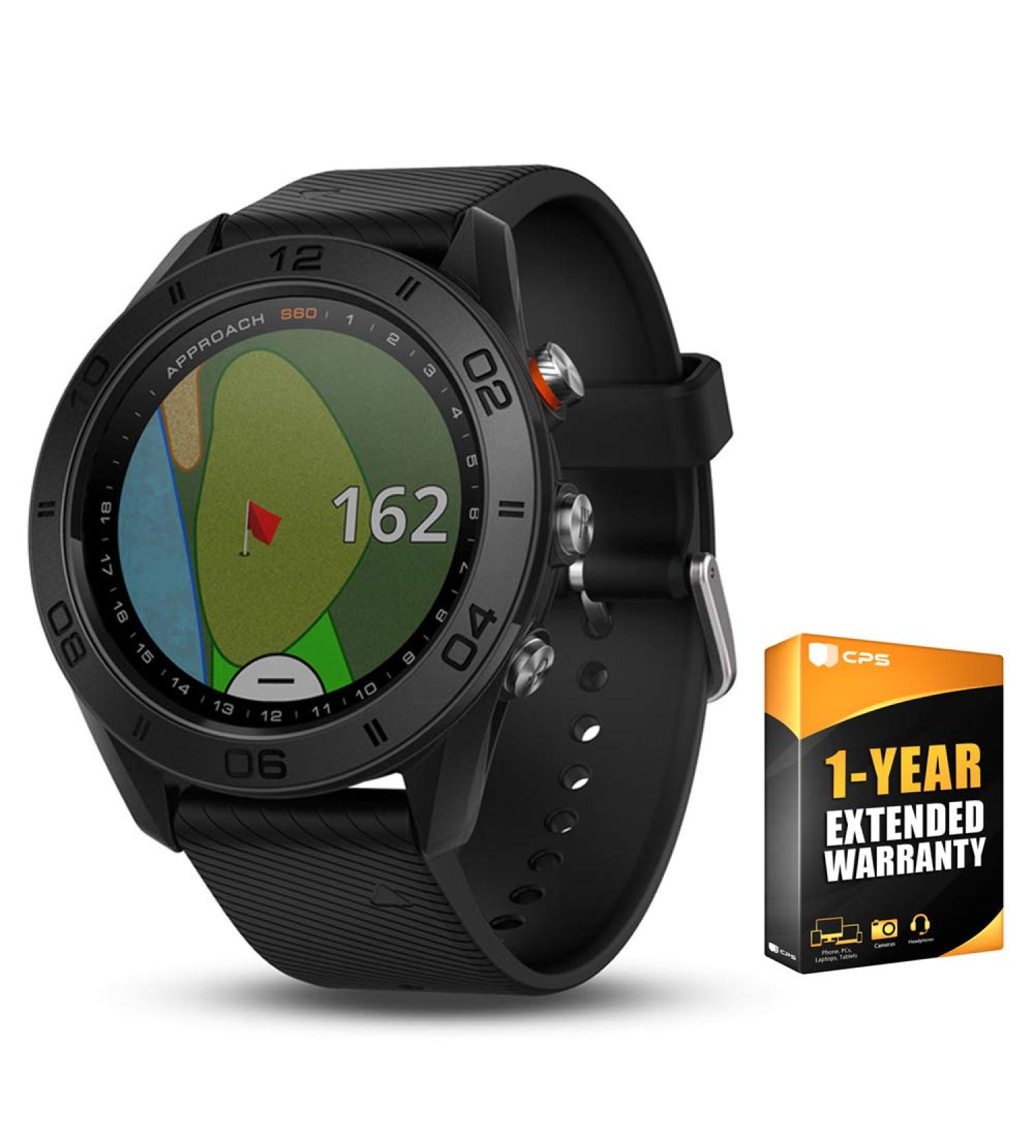 Garmin Approach S60 Golf Watch Black with Black Band + 1 Year Warranty - Buy Online on GoSupps.com