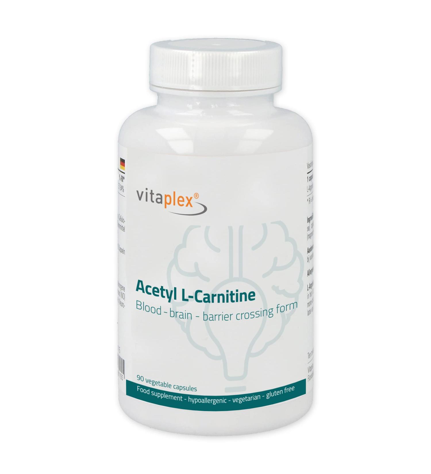 Vitamplex Acetyl L-Carnitine Capsules 500mg - High Dose Amino Acid Supplement - 90 Tablets for Enhanced Workout Performance - Premium Food Supplement - Buy Online on GoSupps.com