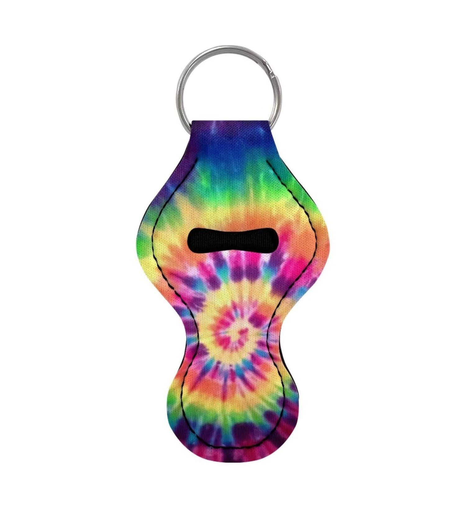STUOARTE Chapstick keychain for women lip balm lipstick Chapstick Safeguard eyeliner keychain tie-dye print - Multicolor one size - Buy Online on GoSupps.com