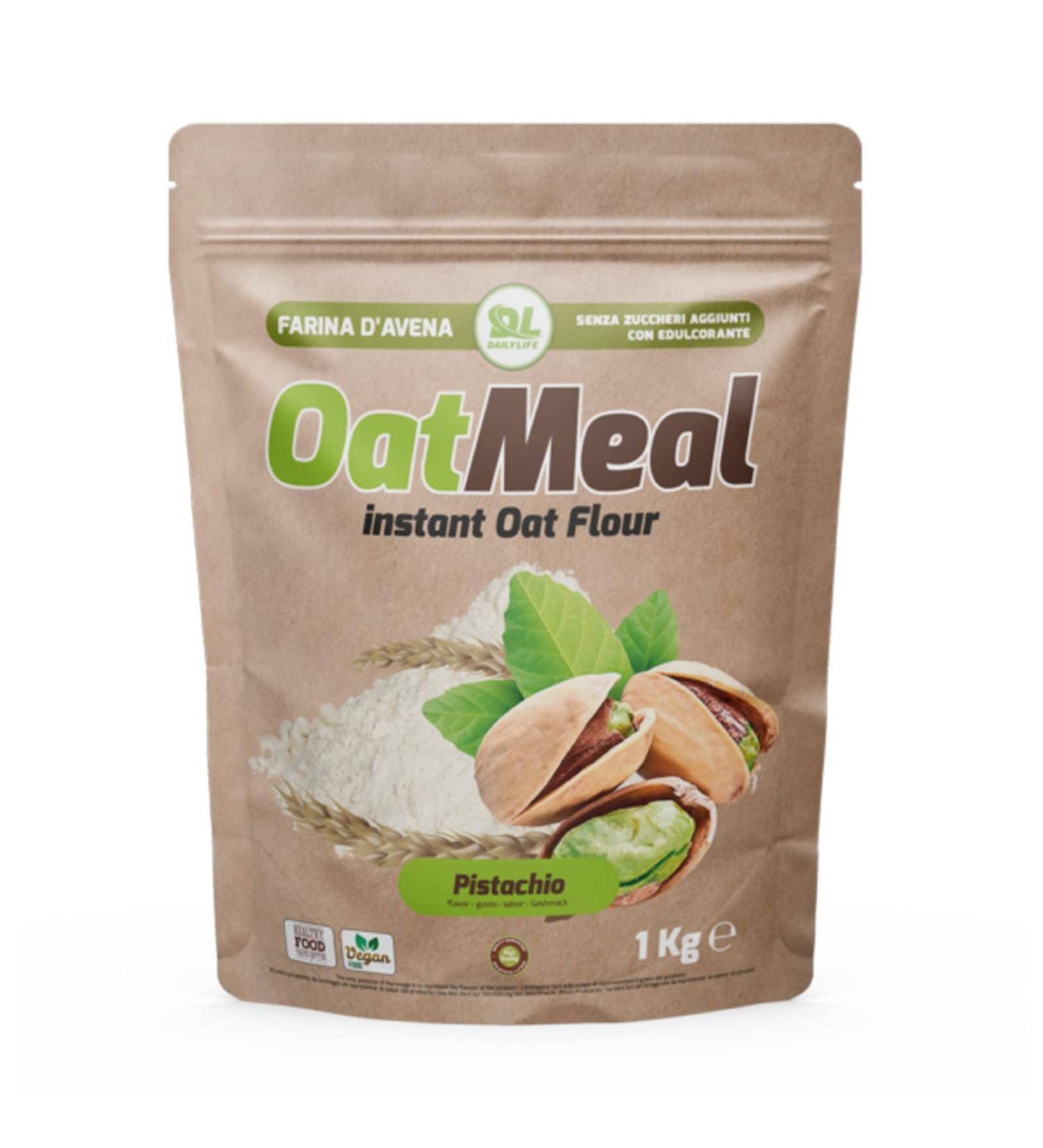 OatMeal Instant - Farina di avena Sacchetto 1Kg gusto Pistacchio