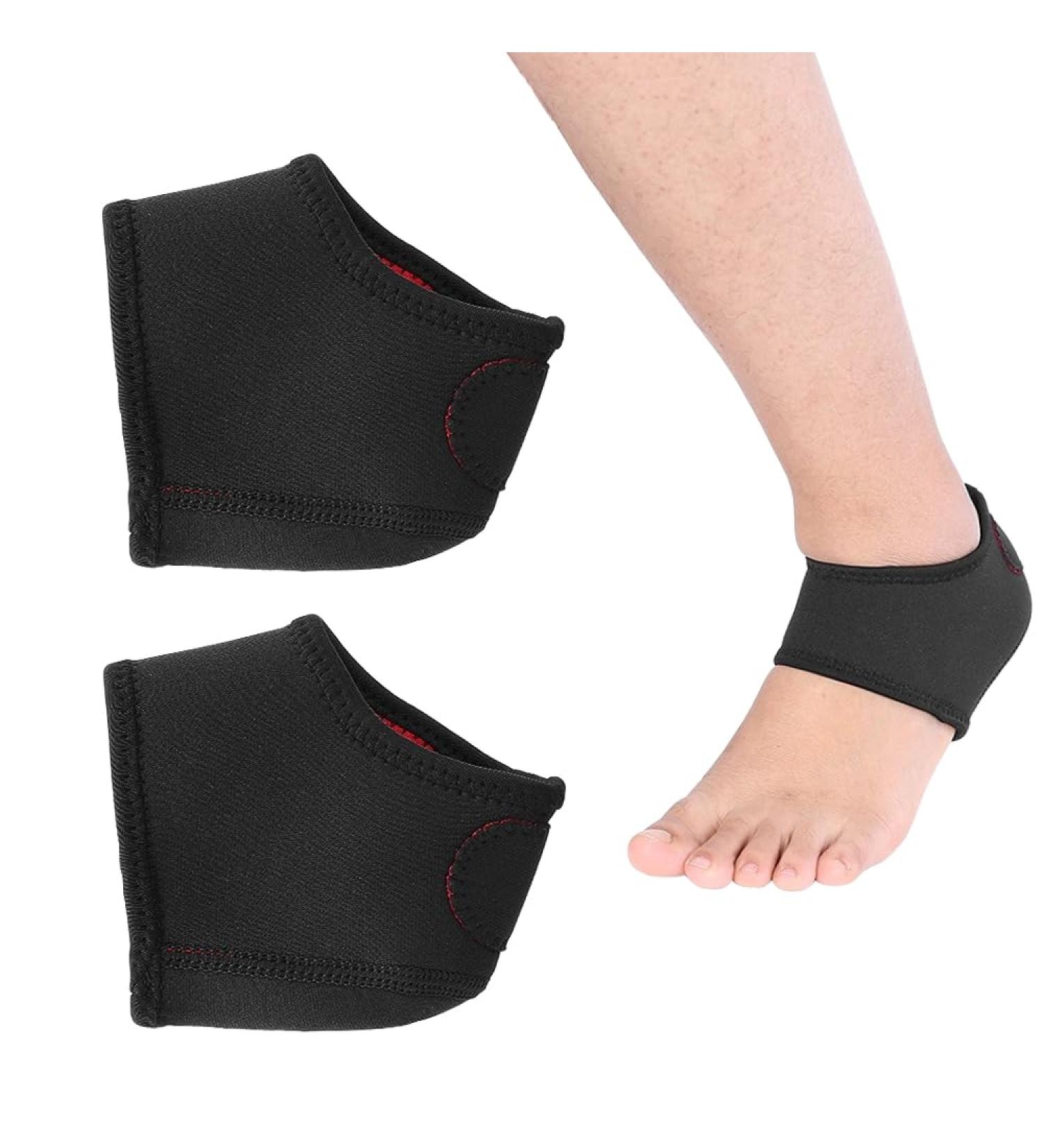 2 Pairs Moisturizing Heel Socks - Neoprene Compression Support for Dry Cracked Heels Pain Relief & Swelling Ease - Washable Ankle Brace - Buy Online on GoSupps.com