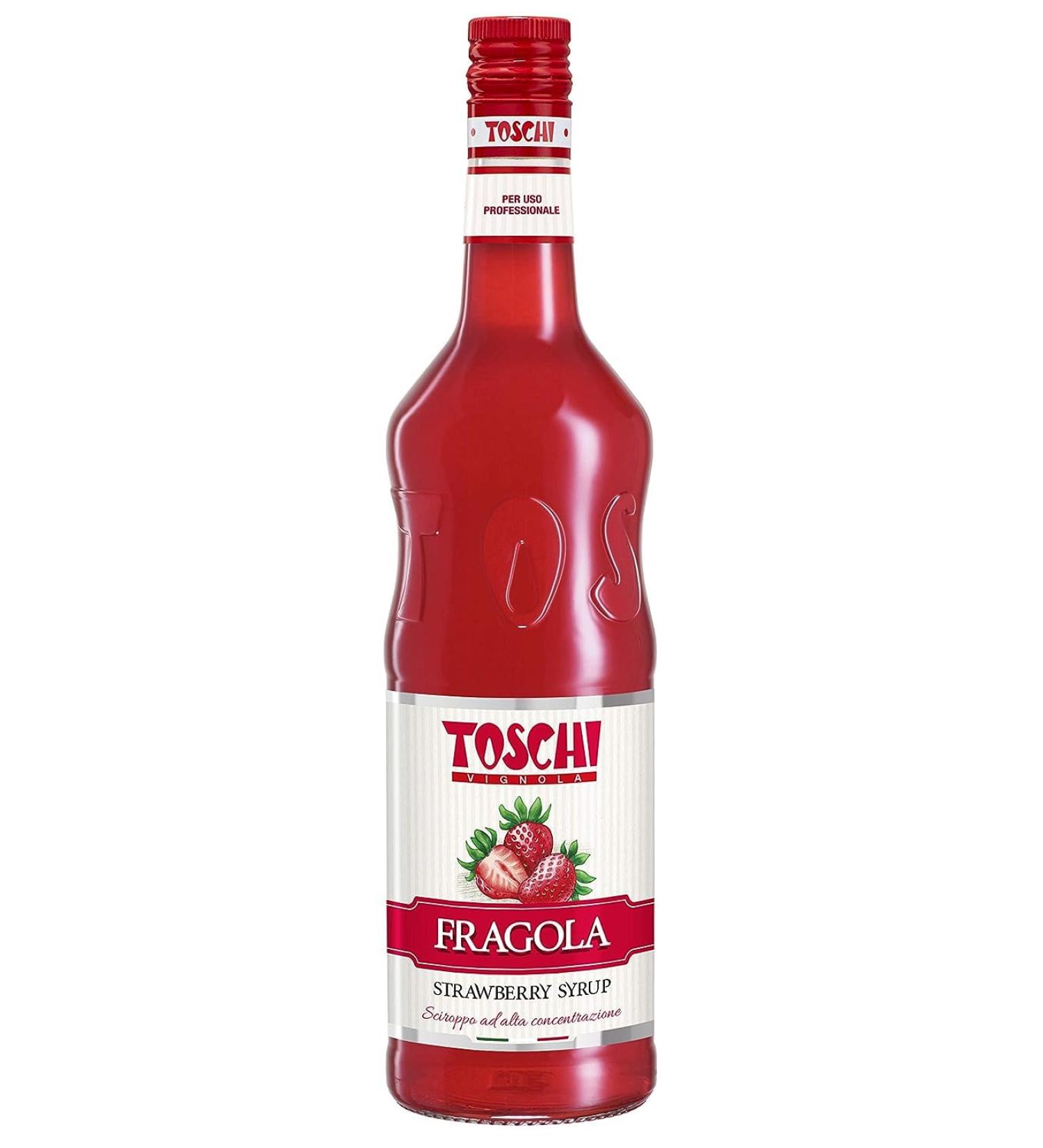 Toschi Strawberry Toschi Toschi Cocktail Syrups 1 Liter + Italian Gourmet Pulp 400 g Set of 3 - Buy Online on GoSupps.com