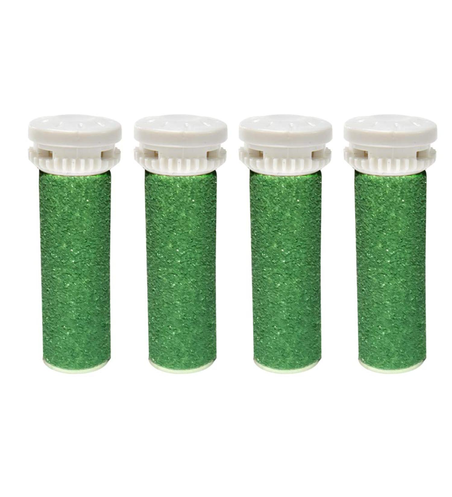 4 Pack Extra Coarse Green Replacement Roller Refills for Scholl Express Pedi Foot Smoother - 4 Count - Buy Online on GoSupps.com
