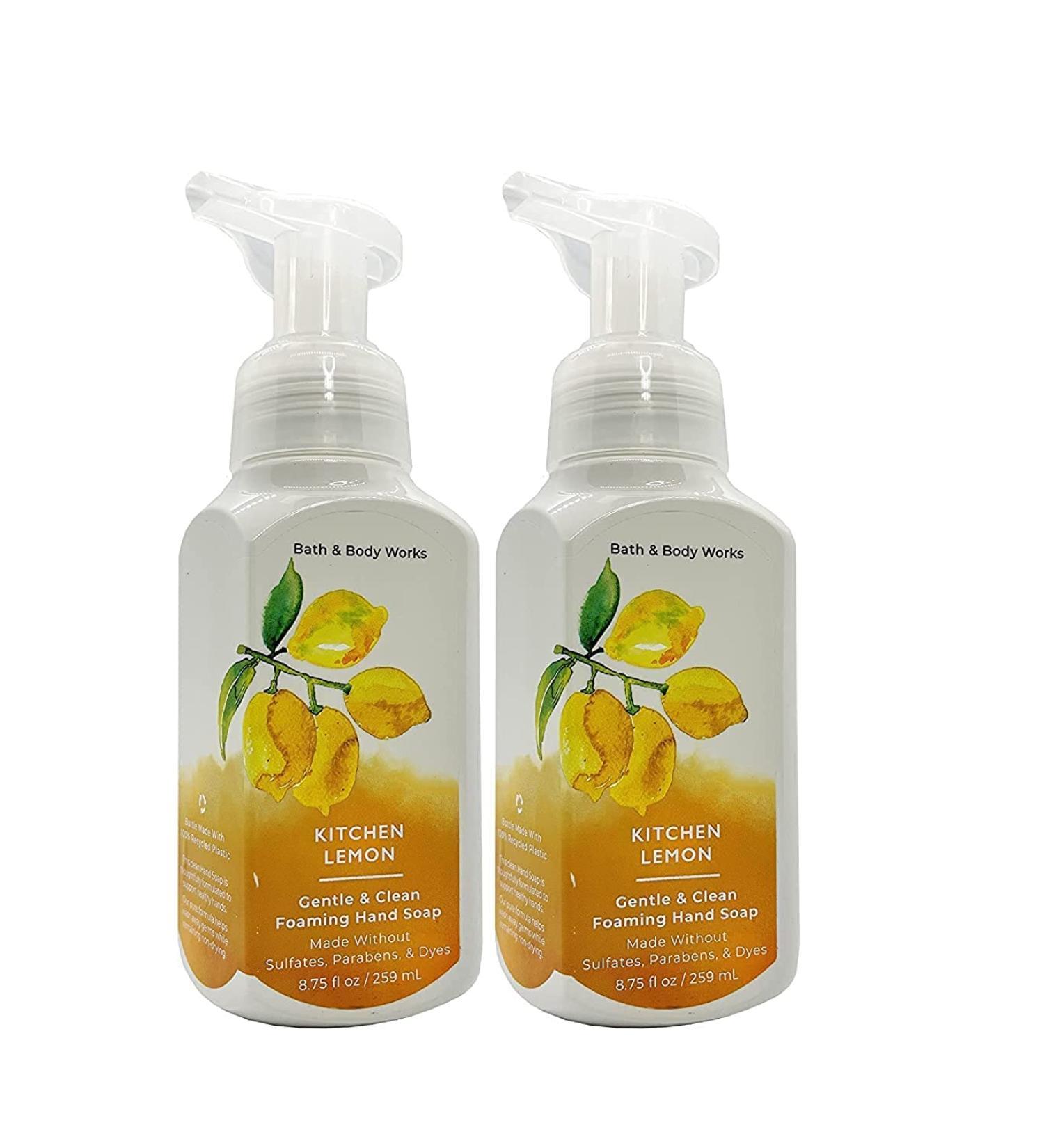 Bath and Body Works Kitchen Lemon Gentle Foaming Hand Soap (2 pack) 8.75 fl oz / 259 mL Each
