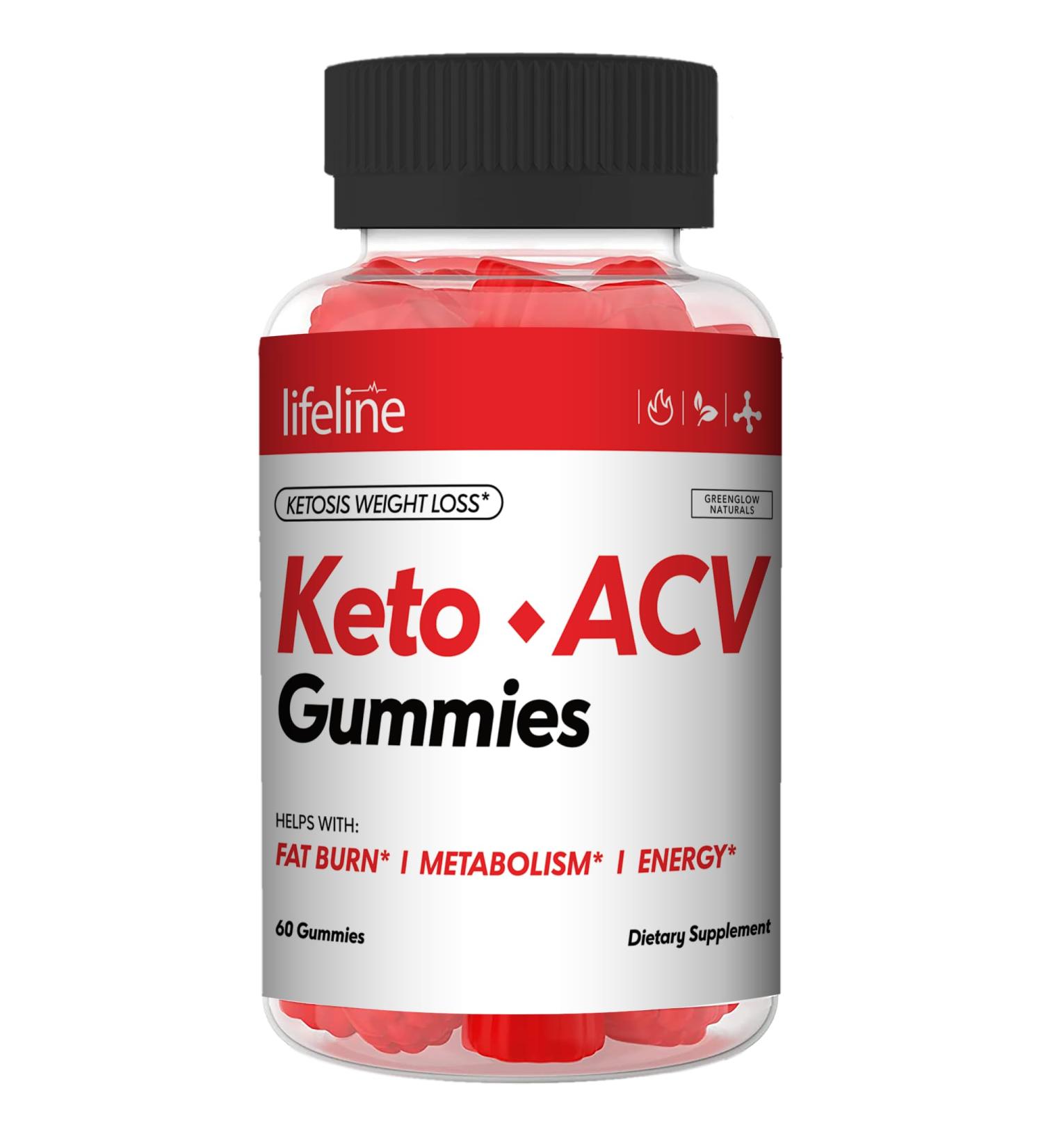 Lifeline Keto ACV Gummies - Oprah Approved Apple Cider Vinegar Weight Loss Solution (60 Gummies) - Buy Online on GoSupps.com