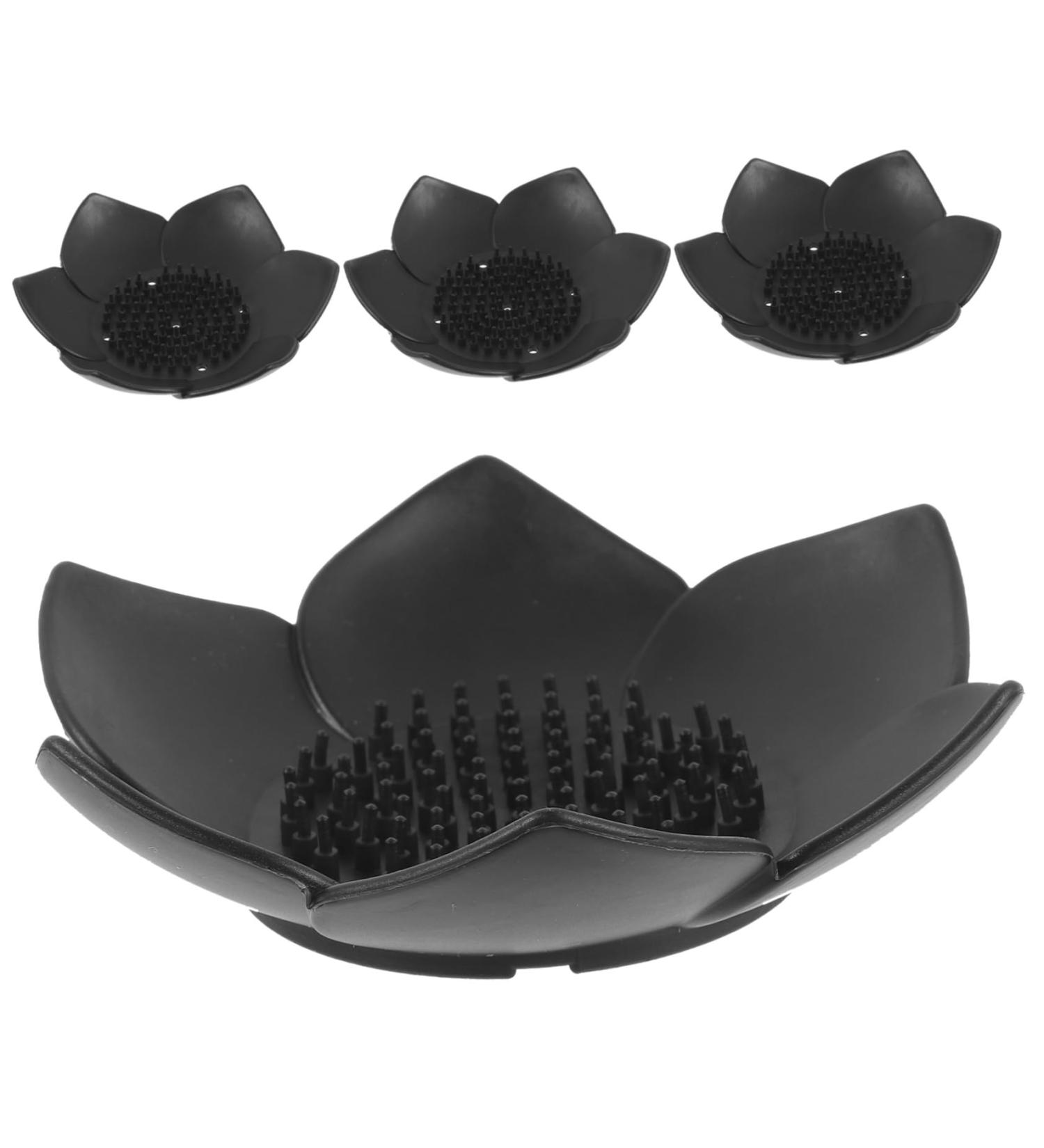 FONDOTIN 4pcs Lotus Soap Holder Soap Dish Shower Soap Stand Floral Soap Trays Countertop Soap Organizer Kitchen Cleaning Sponge Holder Soap Case Silica Bracket Multifunction - Buy Online on GoSupps.com