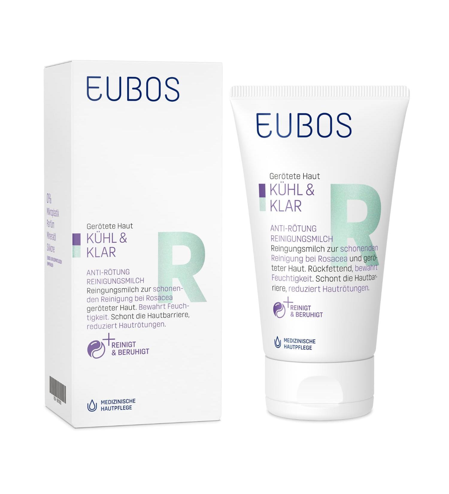 Eubos Cool & Clear Anti-Reddening Cleaning Milk 150 ml - Dermatologist Recommended for Rosacea & Sensitive Skin - Buy Online on GoSupps.com
