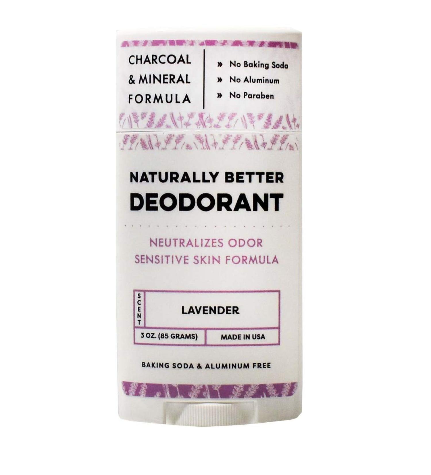 Lavender Naturally Better Deodorant - Sensitive Skin Formula Aluminum-Free Baking Soda-Free All-Natural Magnesium & Activated Charcoal Plant-Derived Made in USA by DAYSPA Body Basics - Buy Online on GoSupps.com