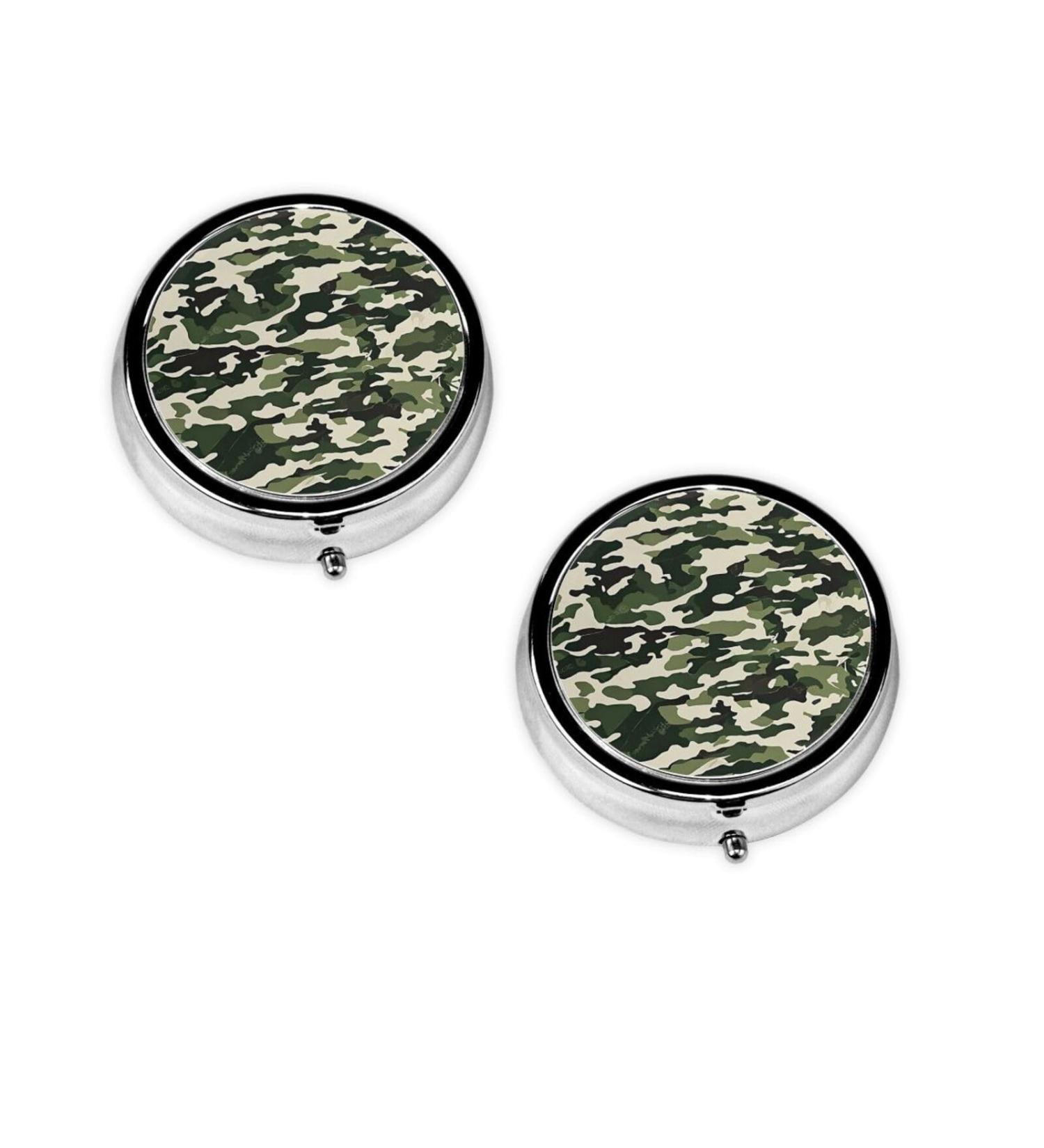 Cold Tree Camouflage Mini Round Pill Box | 3 Compartment Pill Organizer for Travel Home & Office Use | Portable Medicine Case - Buy Online on GoSupps.com