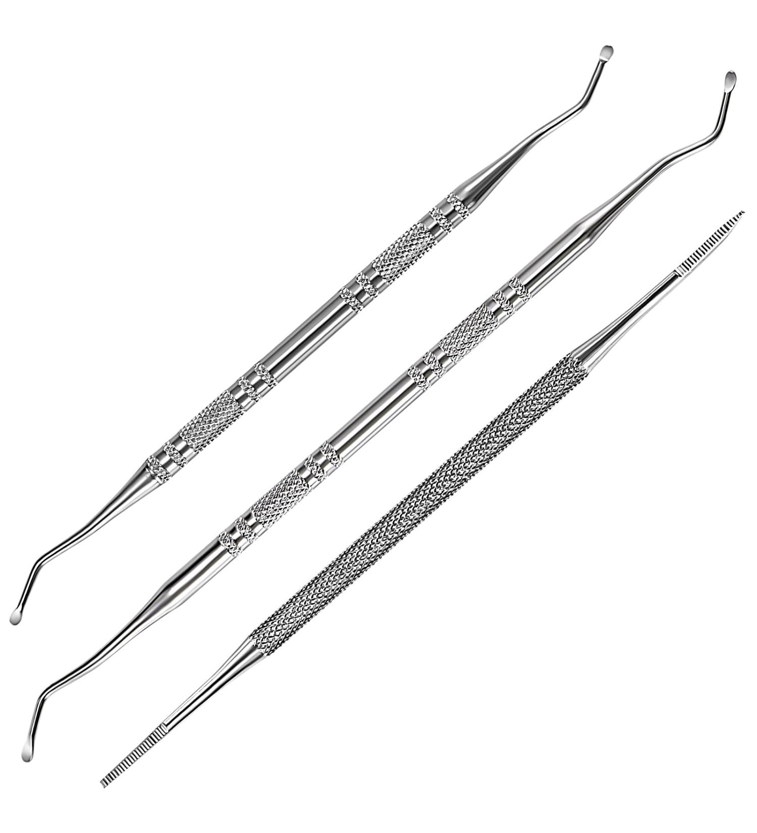 Professional Double-Sided Nail File Corner Lifter Tool Set Stainless Steel Manicure & Pedicure Kit (3 Pieces) for Podologists - Buy Online on GoSupps.com