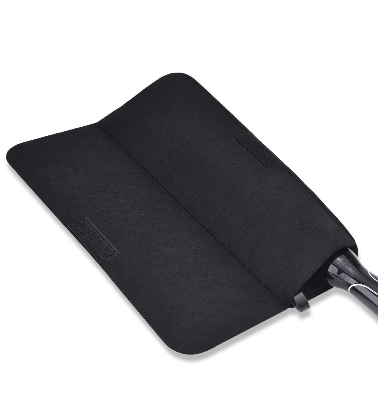 Glamza Hair Straightener Mat & Pouch - Heat Resistant Safety Felt - Perfect for Home & Travel (Black) - Buy Online on GoSupps.com